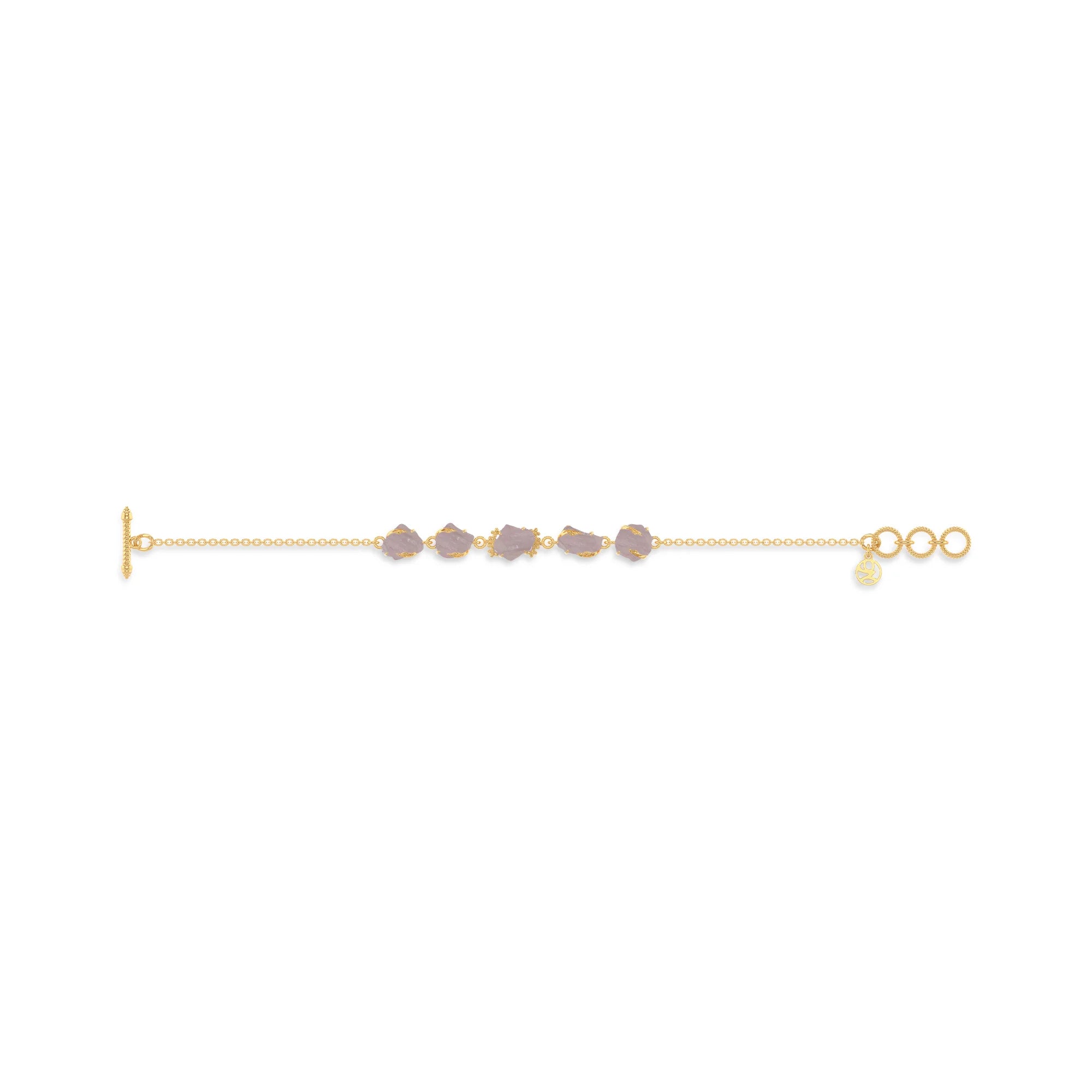 morganite rough bracelet