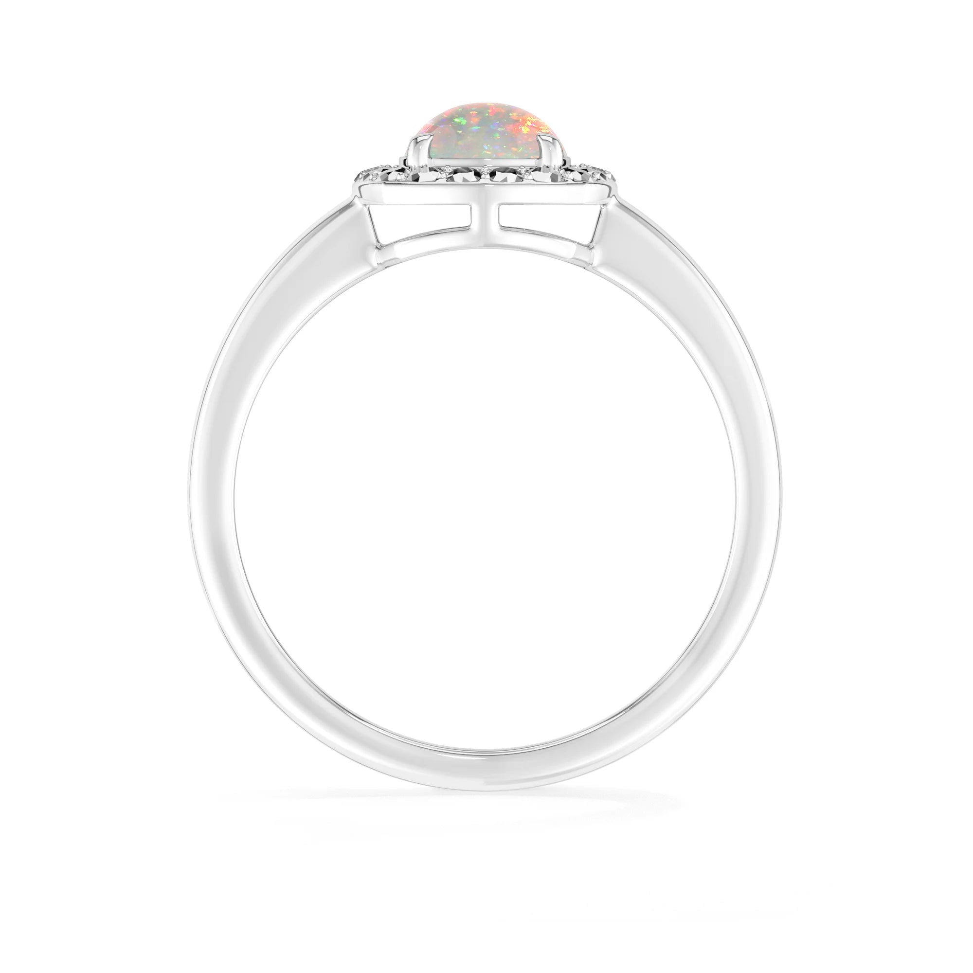 ethiopian-opal prong-set ring