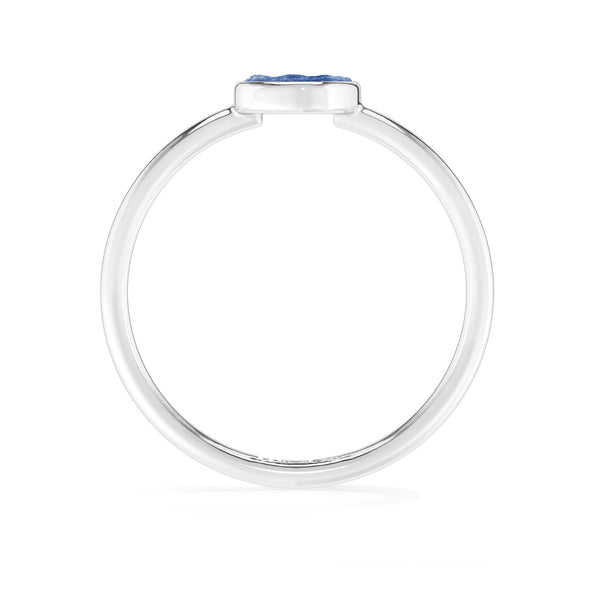 kyanite stackable bezel-set ring