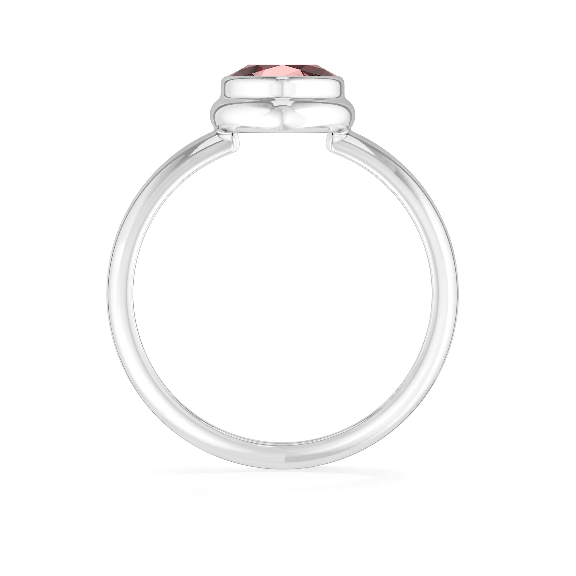 garnet bezel-set ring