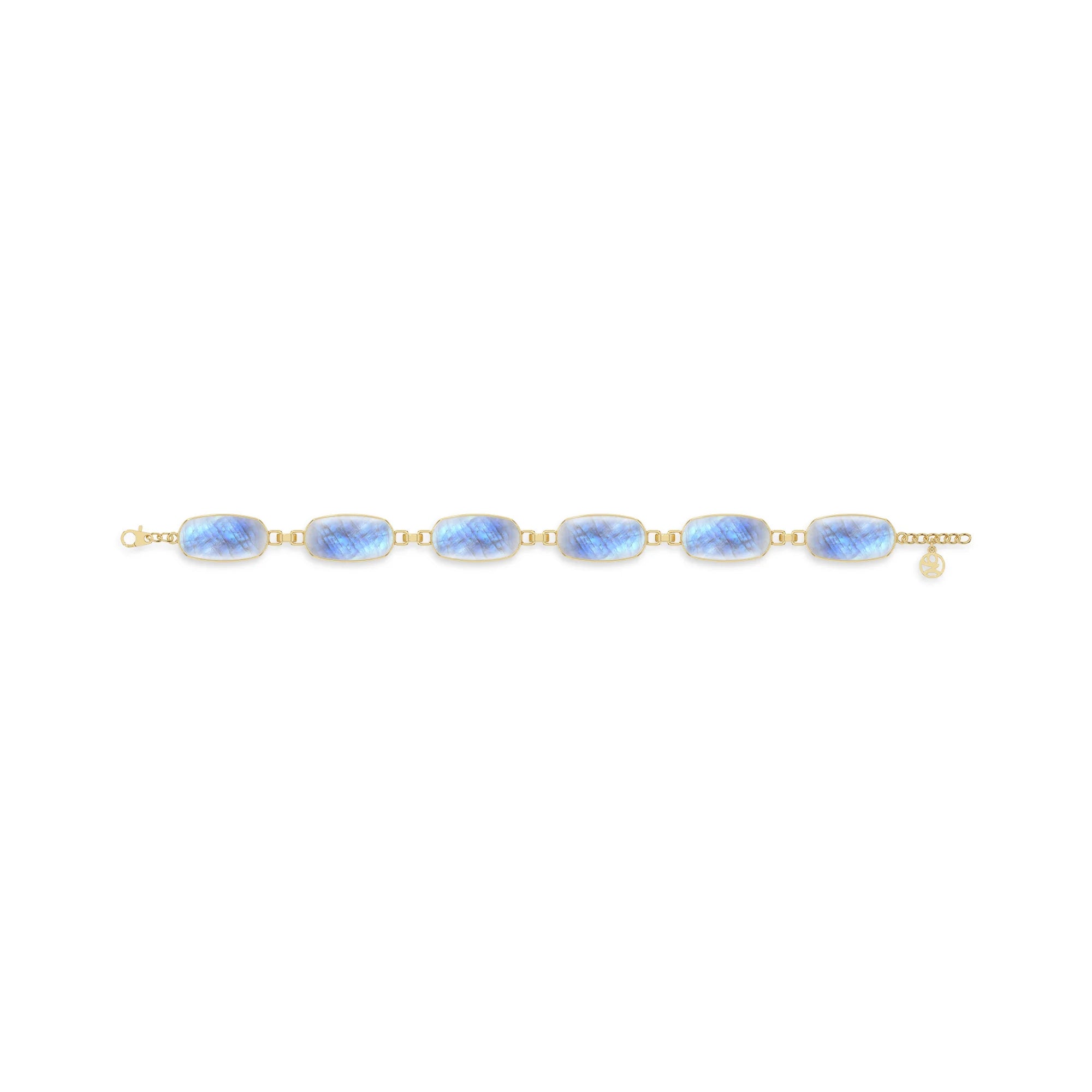 rainbow moonstone chain bracelet
