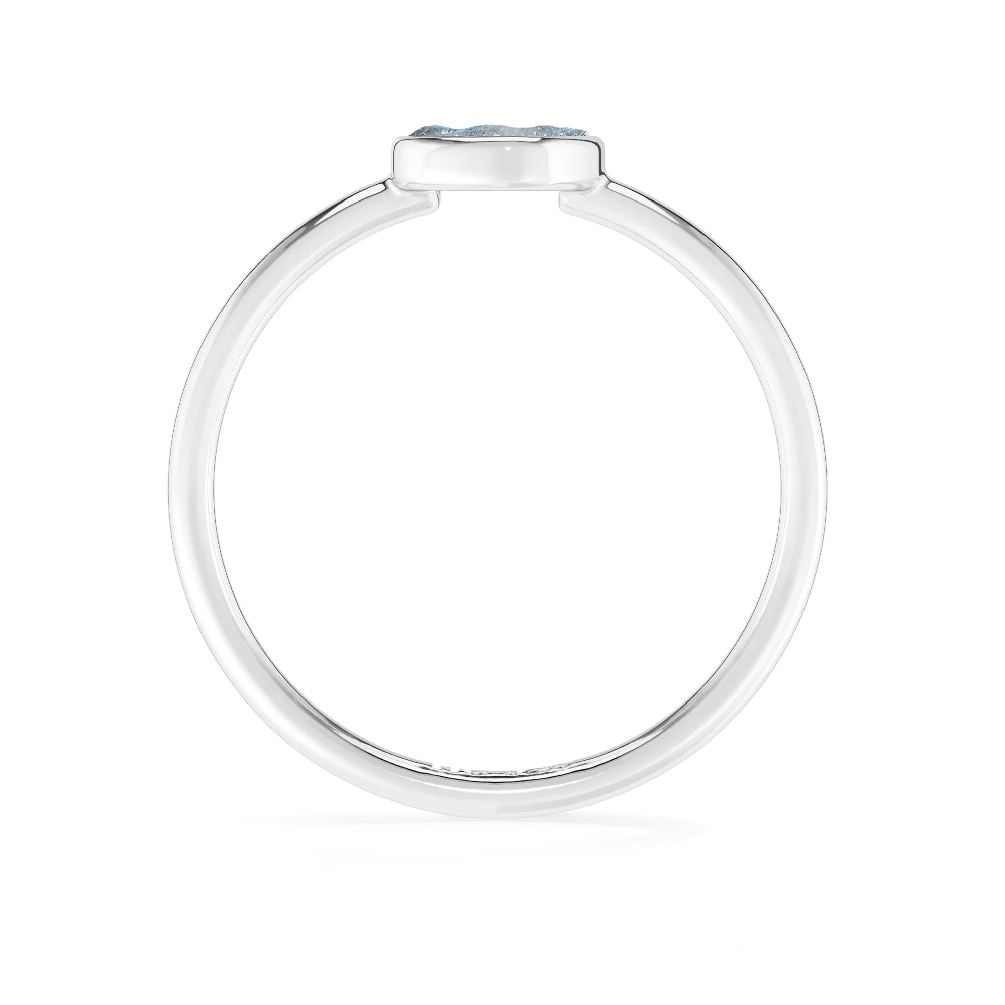 rainbow moonstone stackable bezel-set ring