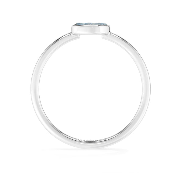 rainbow moonstone stackable bezel-set ring