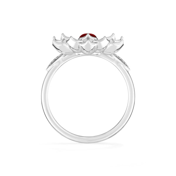 natural garnet ring
