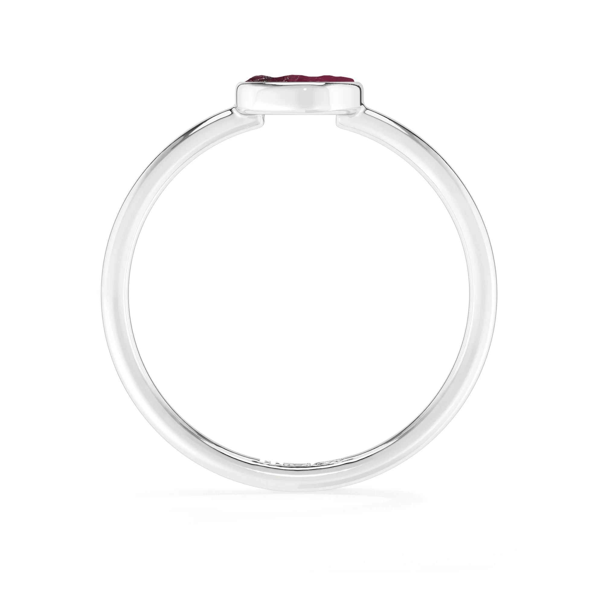 rhodolite garnet stackable bezel-set ring