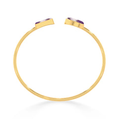 chevron amethyst cab bracelet