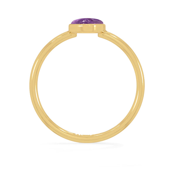 amethyst stackable bezel-set ring