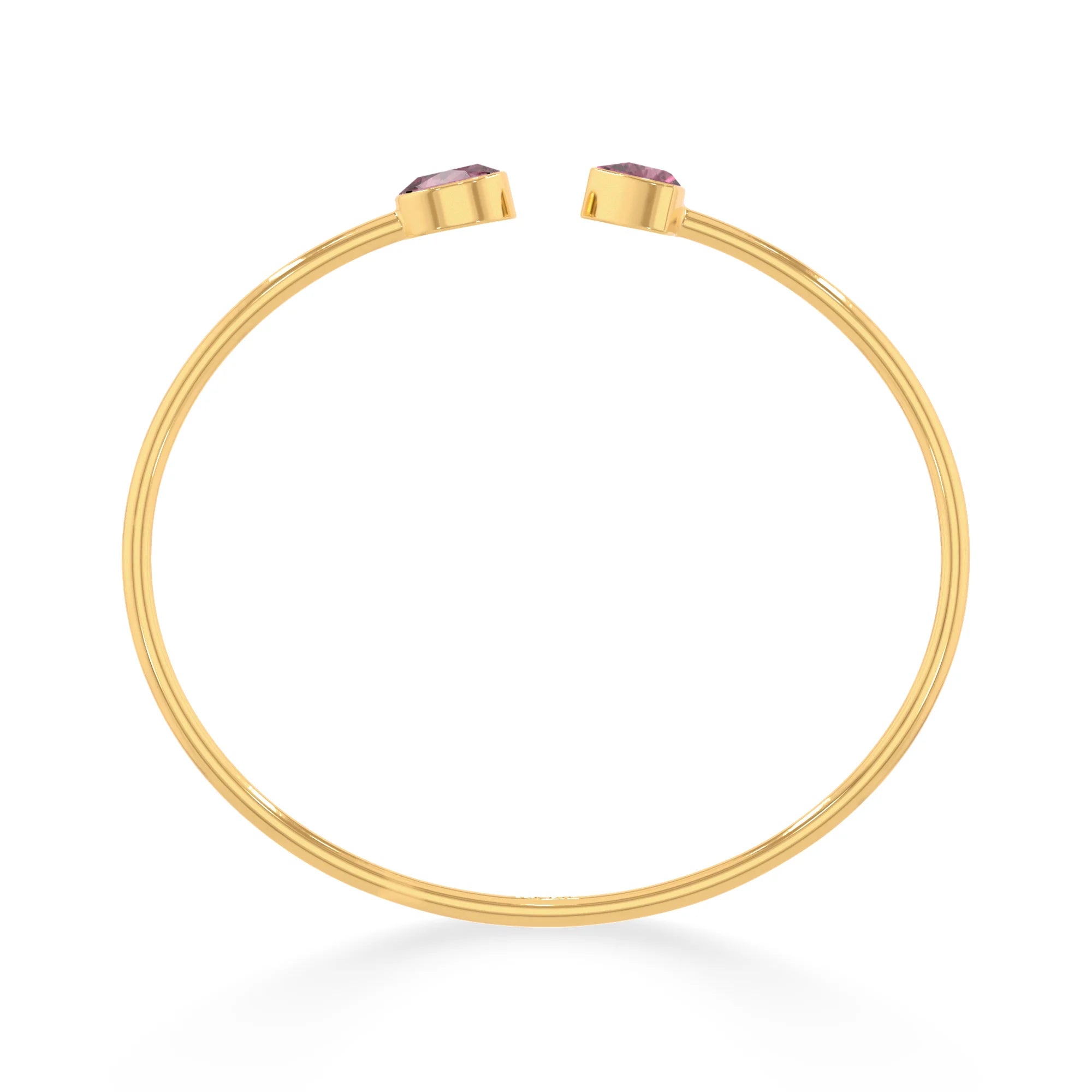 pink tourmaline cut bracelet