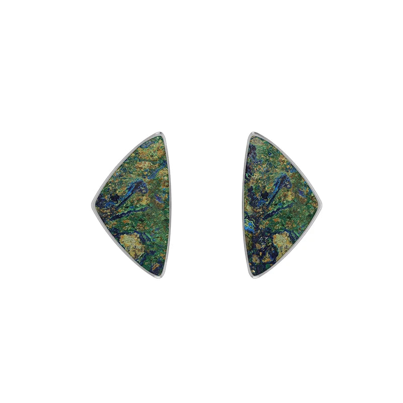 azurite malachite earrings