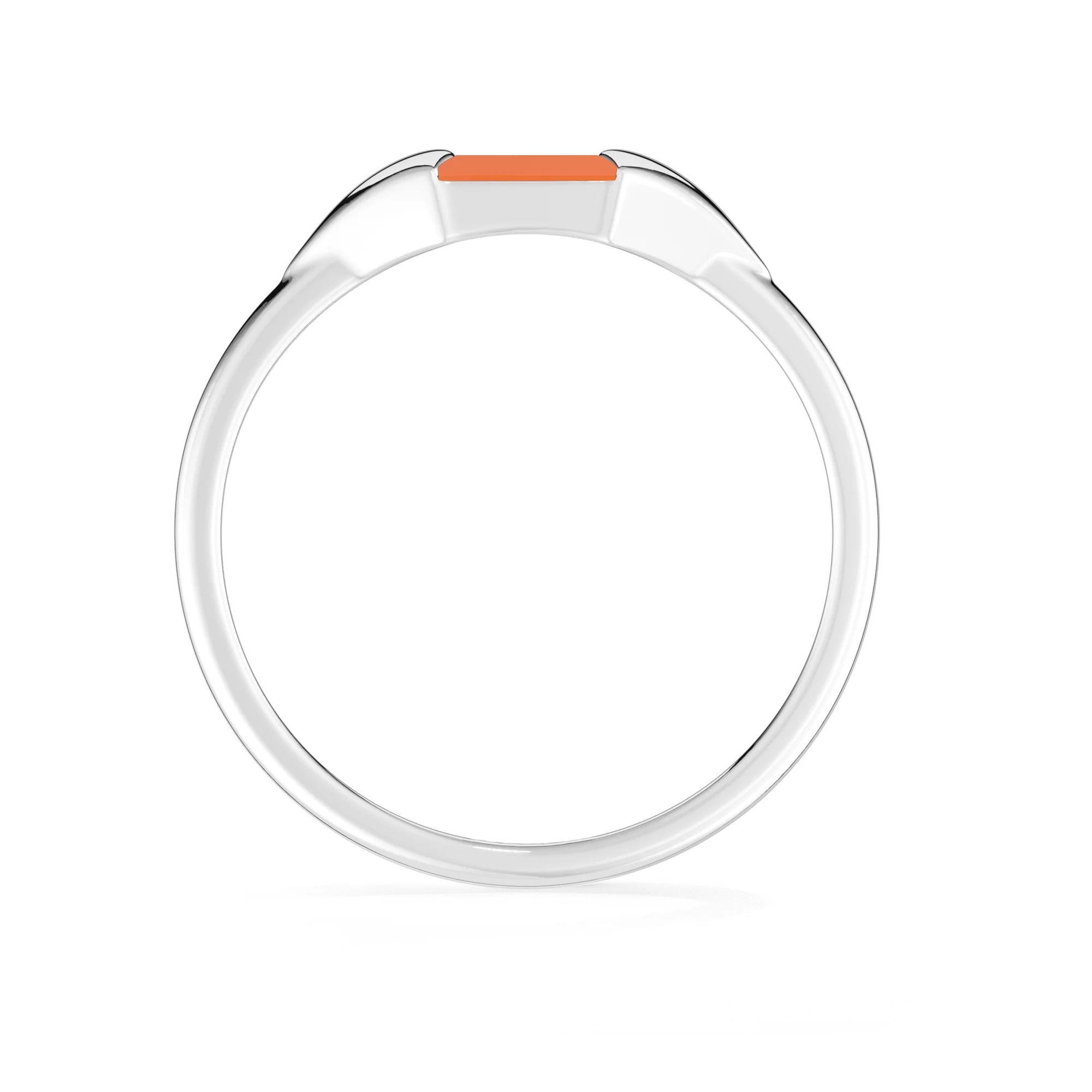 carnelian stackable bezel-set ring