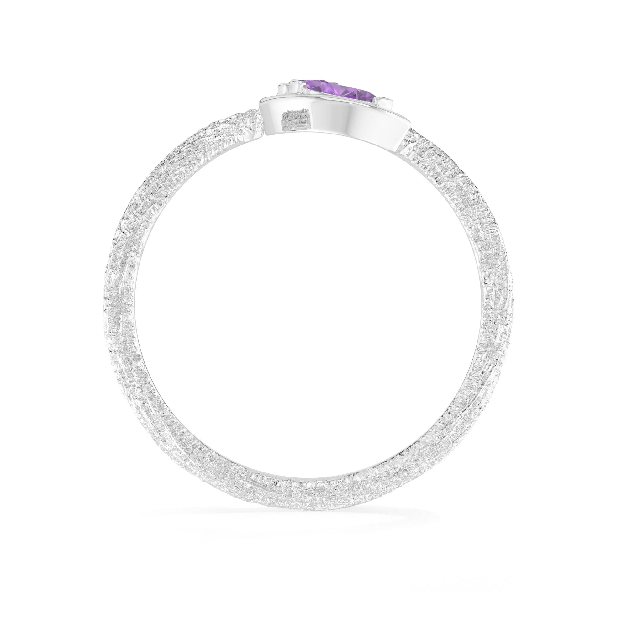 amethyst prong-set ring