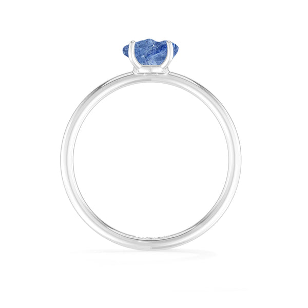kyanite stackable prong-set ring