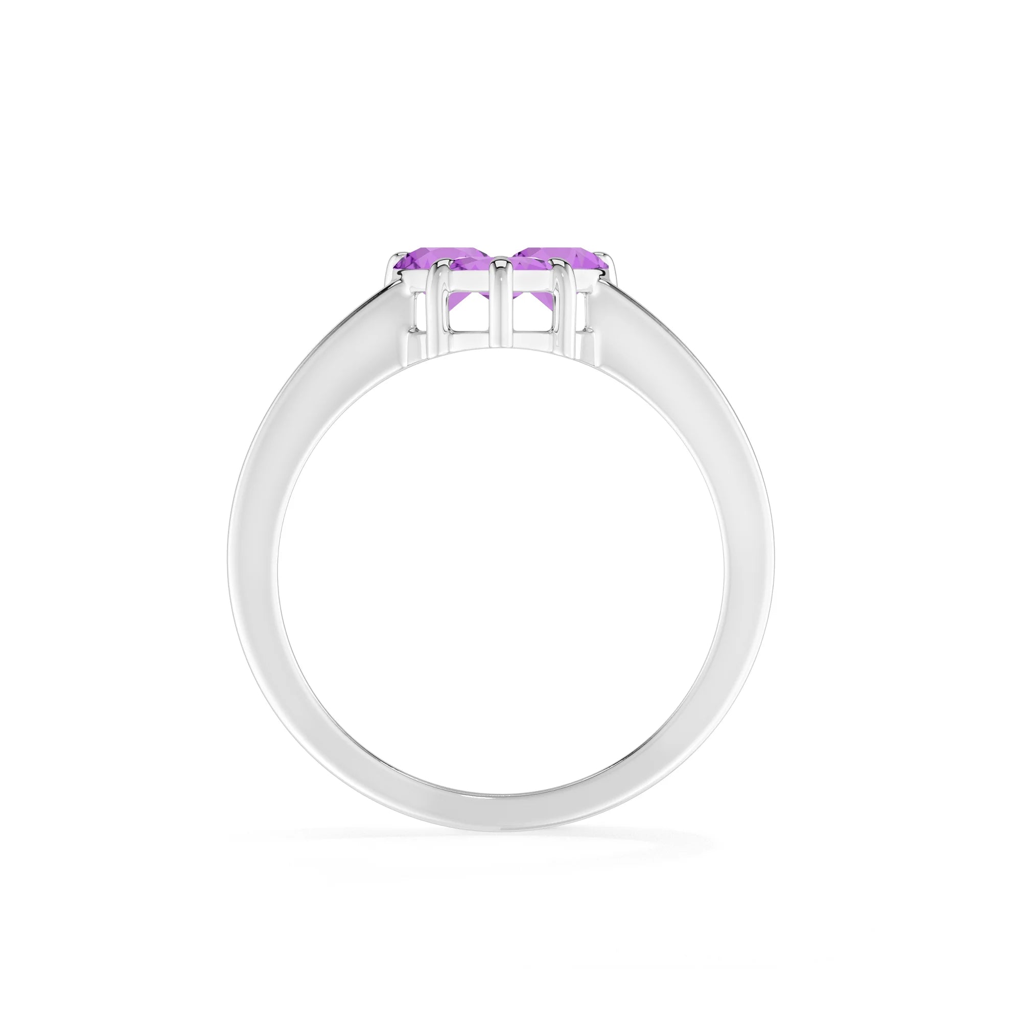 amethyst prong-set ring