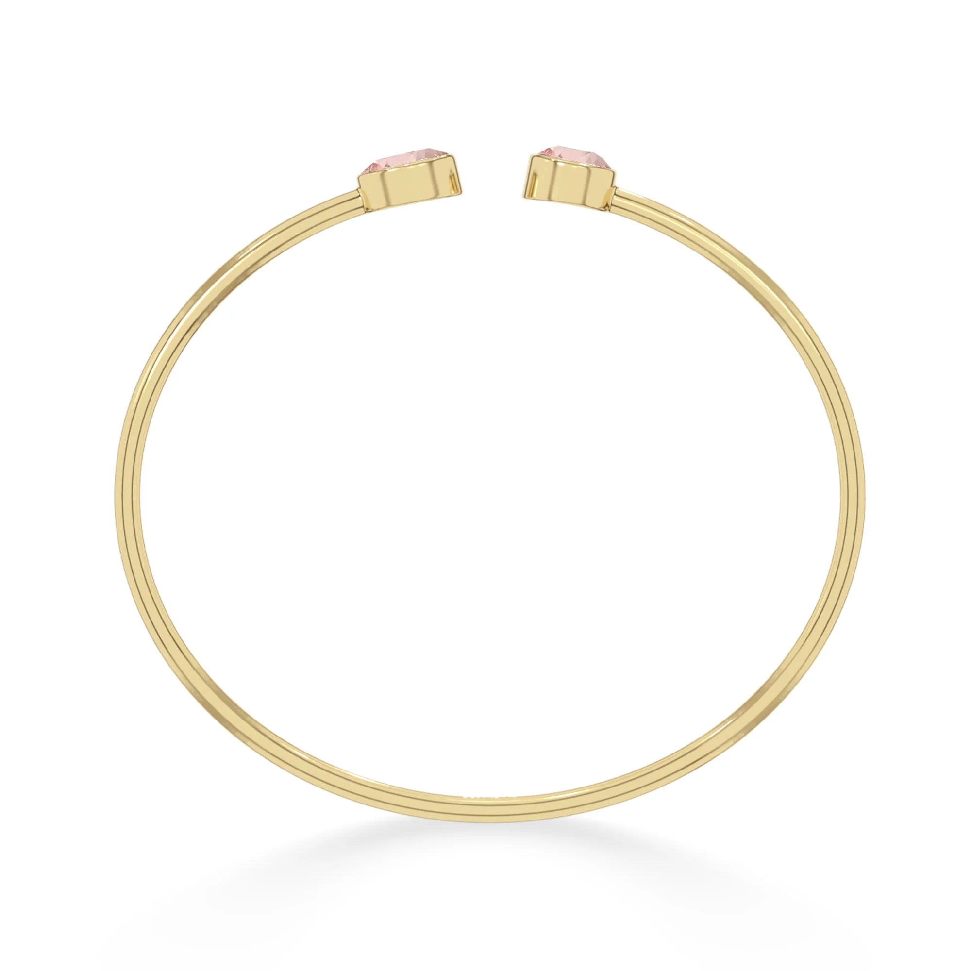morganite cut bracelet