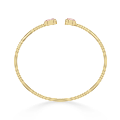 morganite cut bracelet