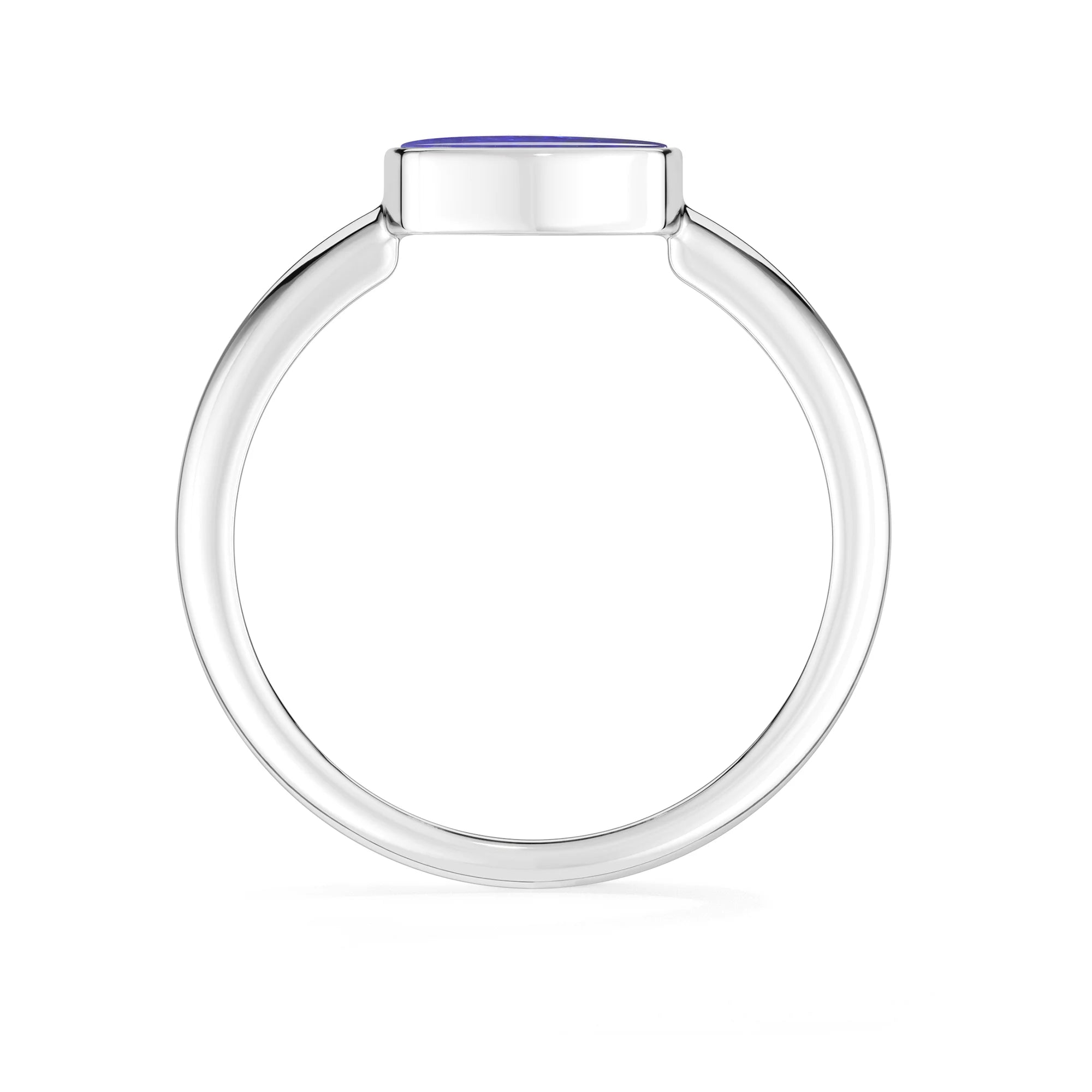 lapis lazuli bezel-set ring