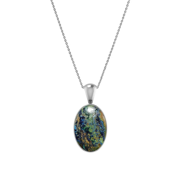 azurite malachite pendant