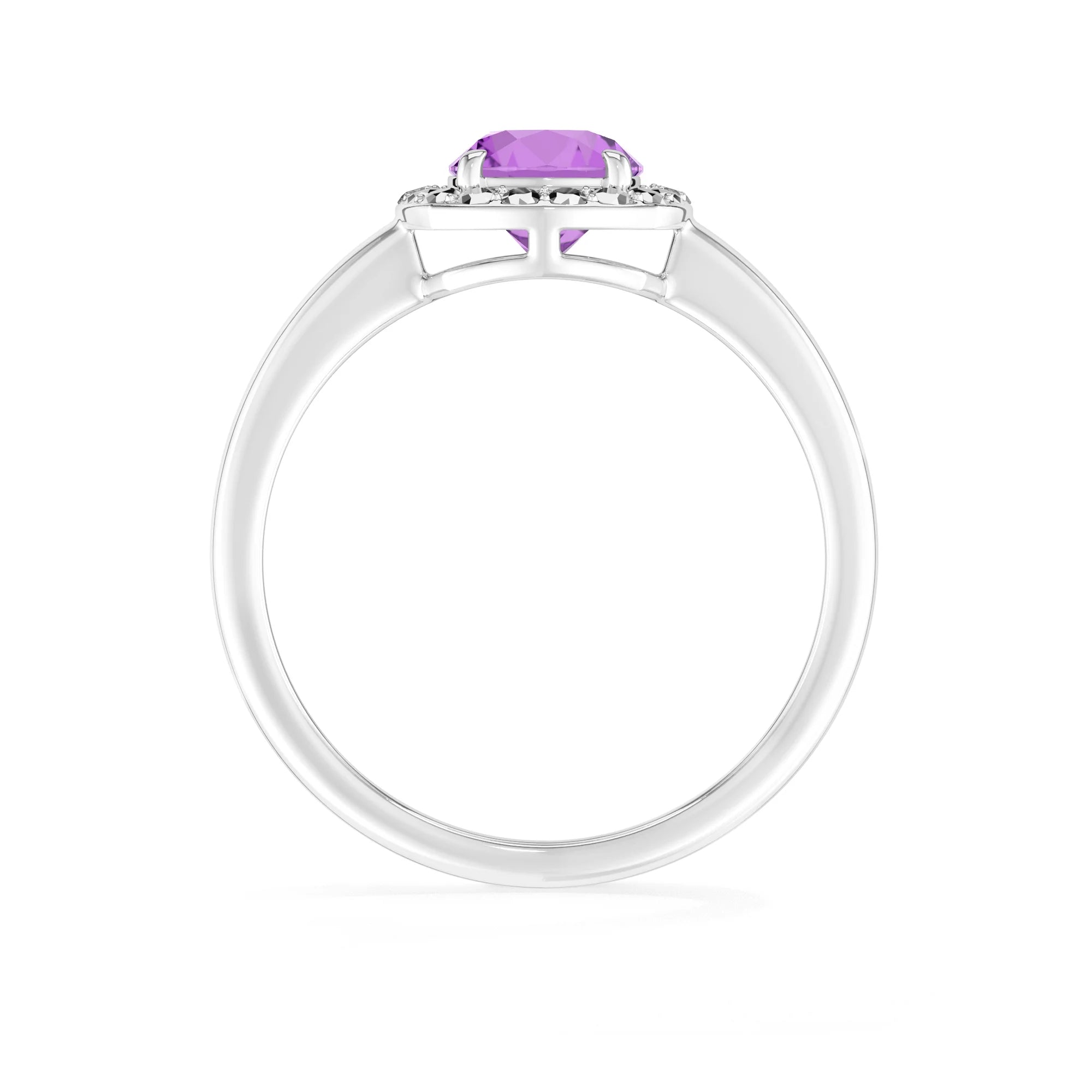 amethyst prong-set ring