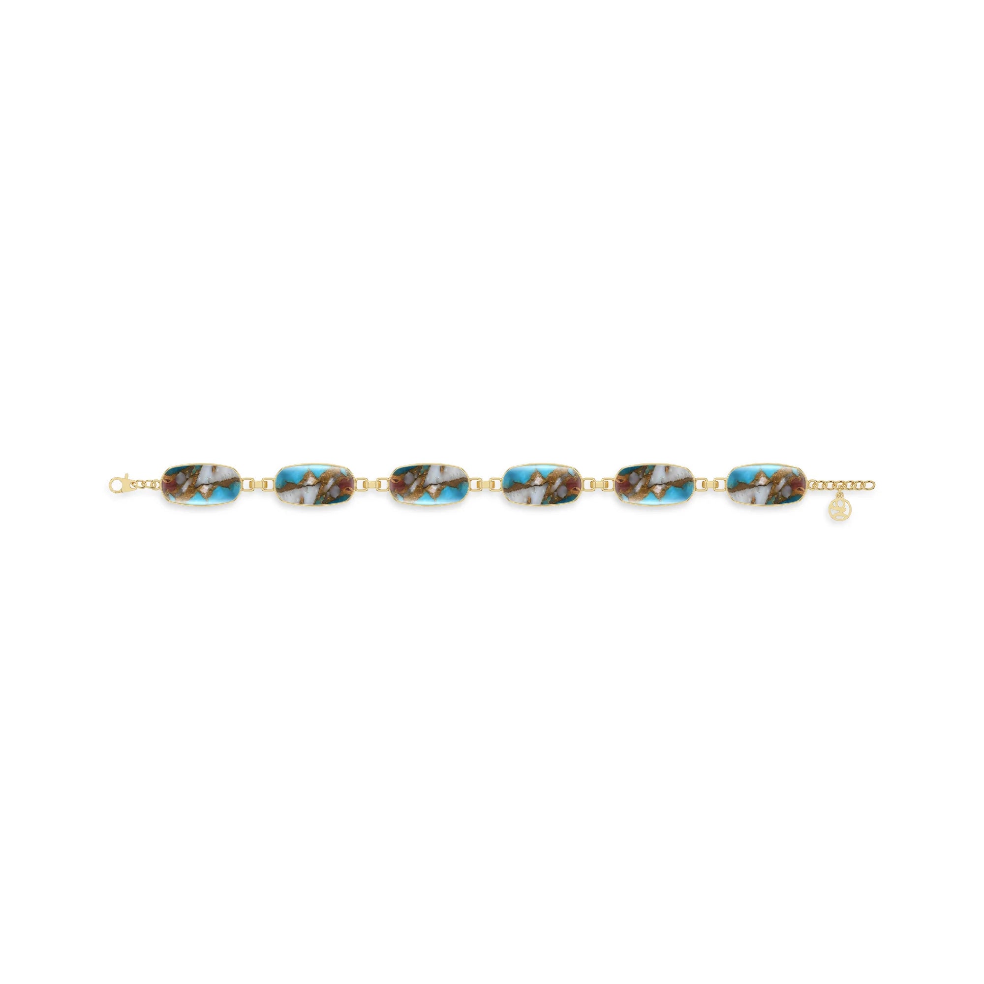 spiny oyster turquoise chain bracelet