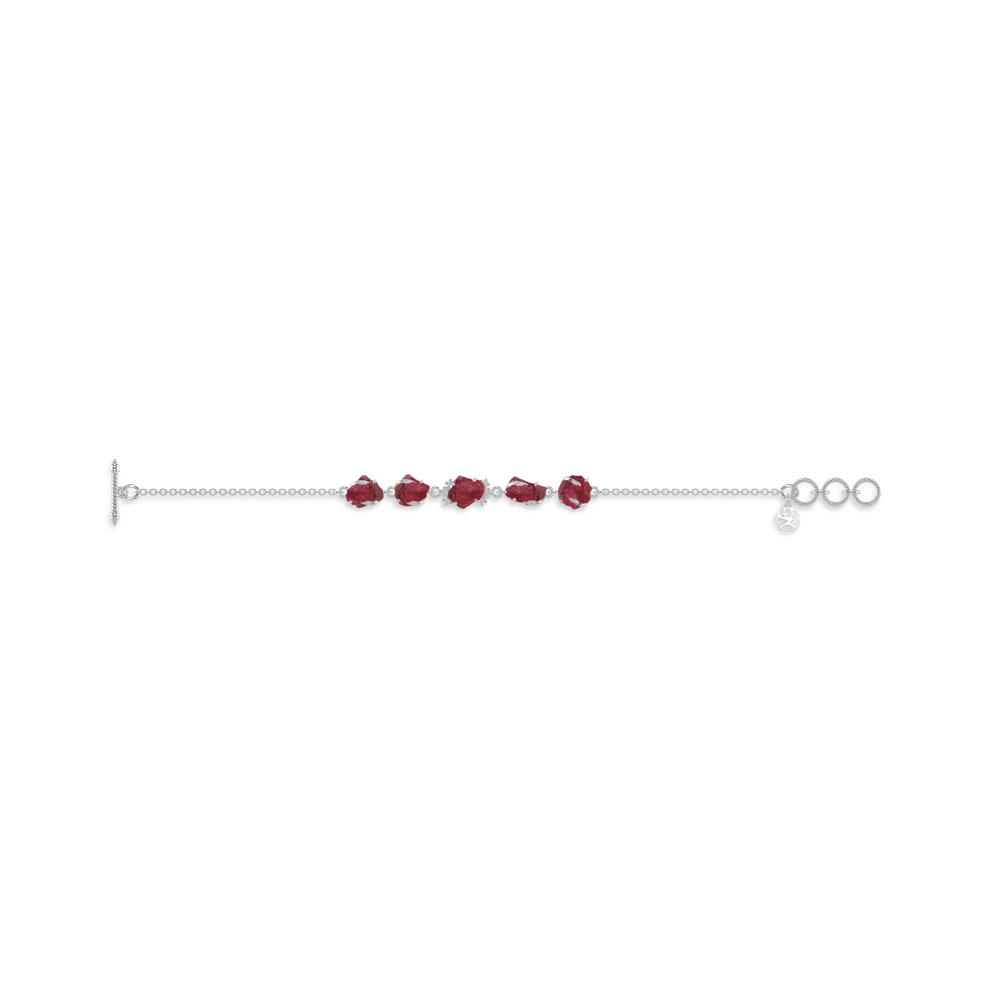 pink tourmaline rough bracelet