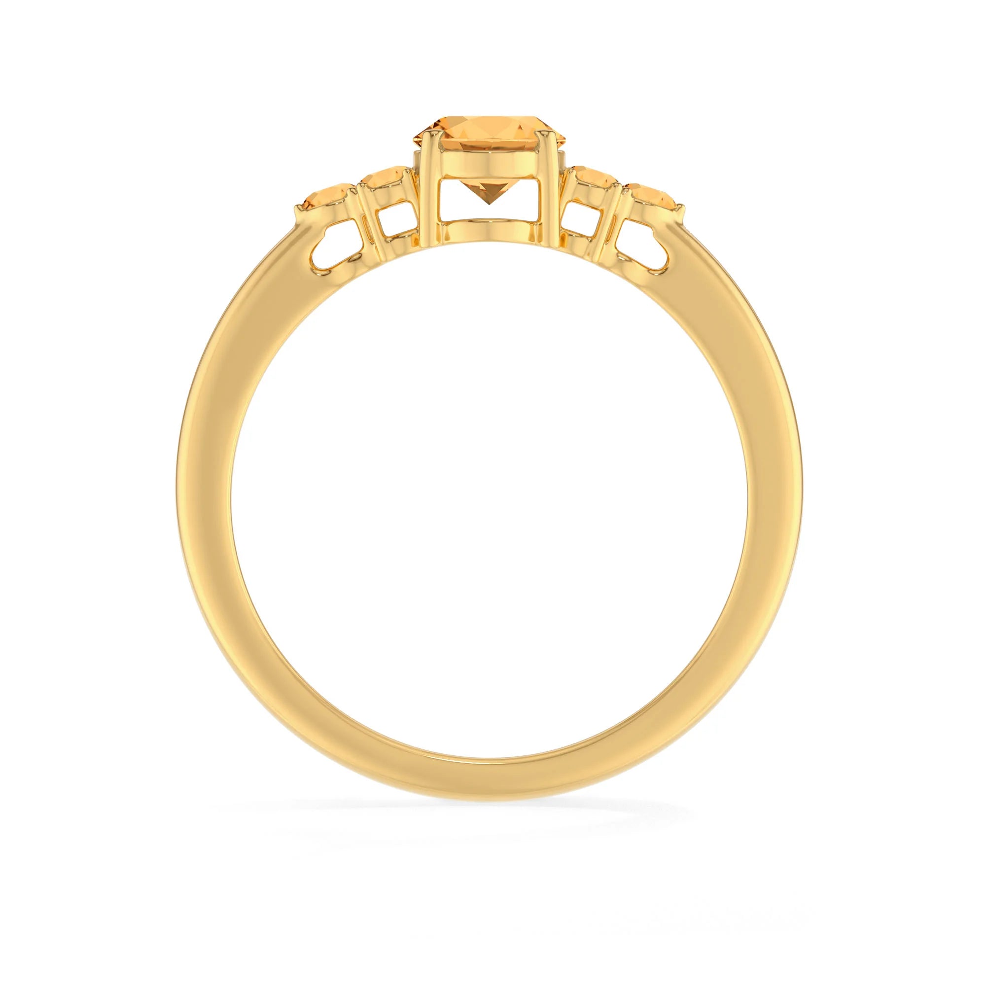 citrine prong-set ring