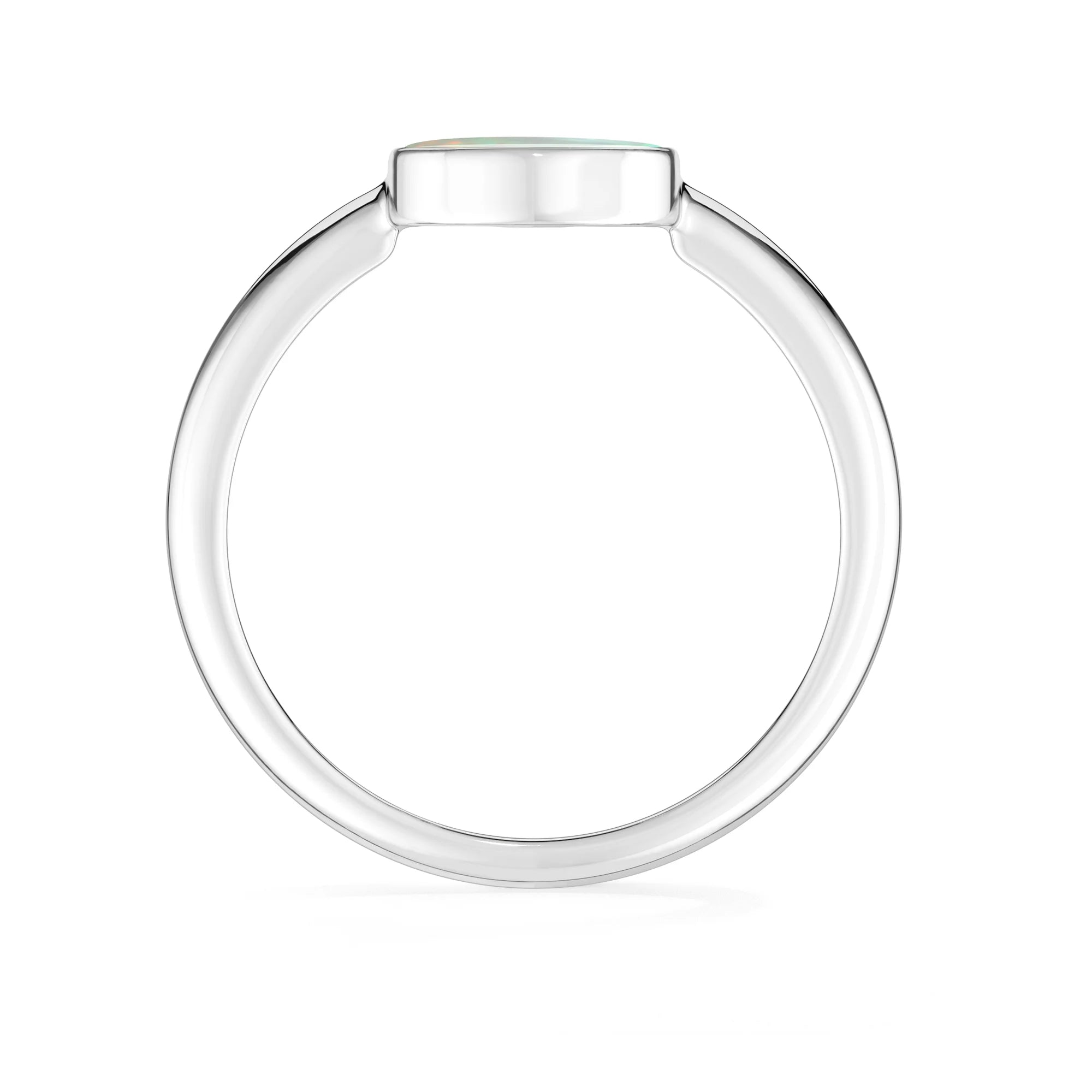 ethiopian opal bezel-set ring
