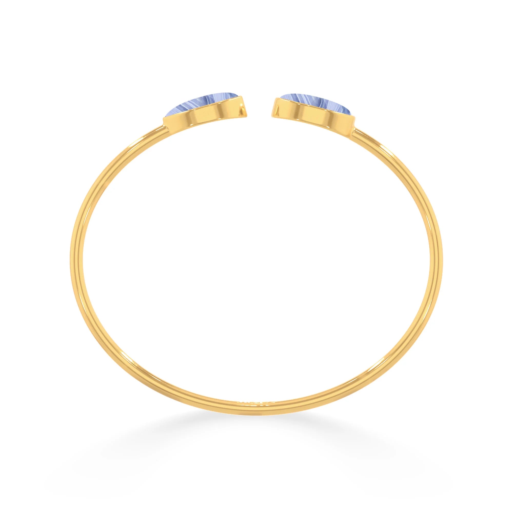 blue lace agate cab bracelet