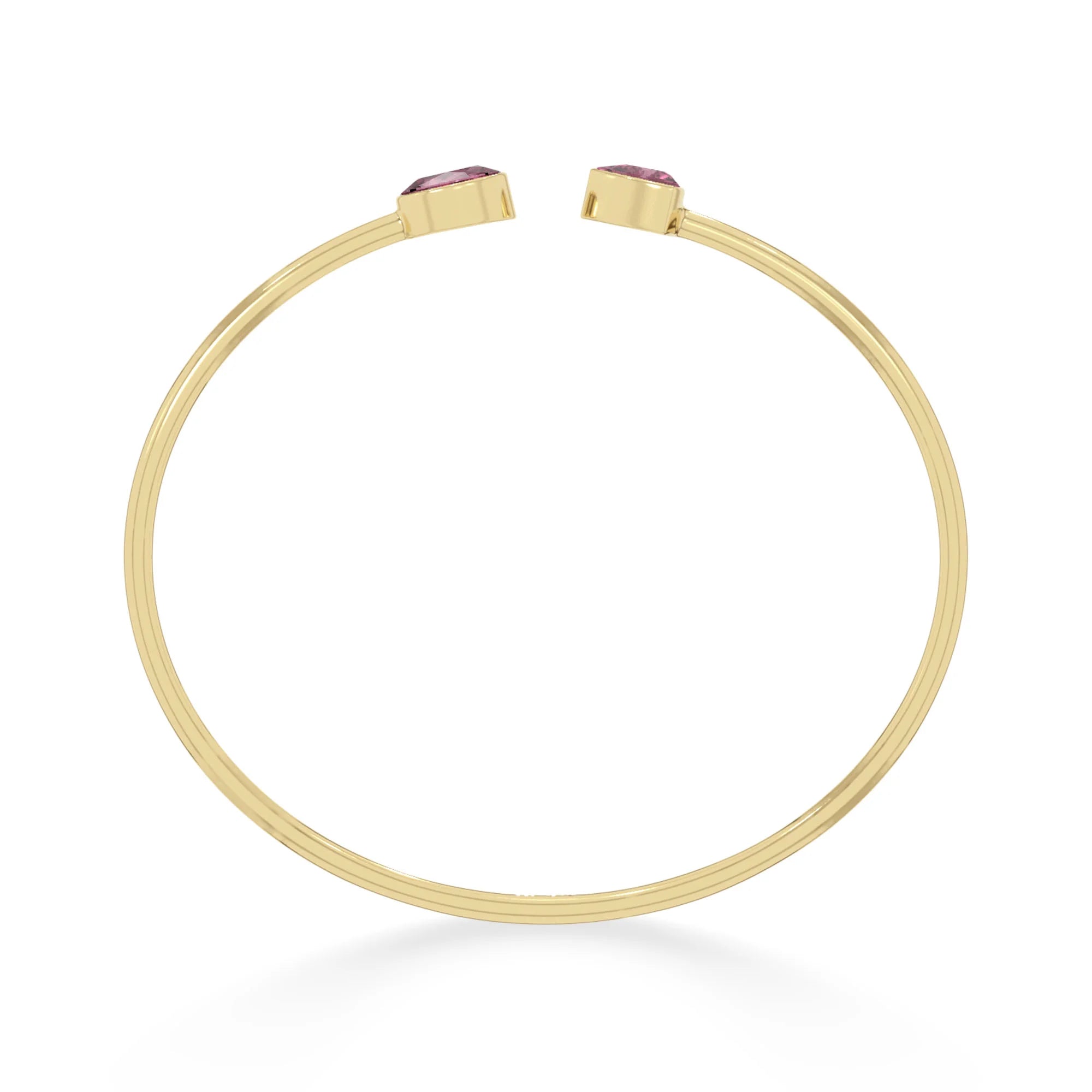 pink tourmaline cut bracelet