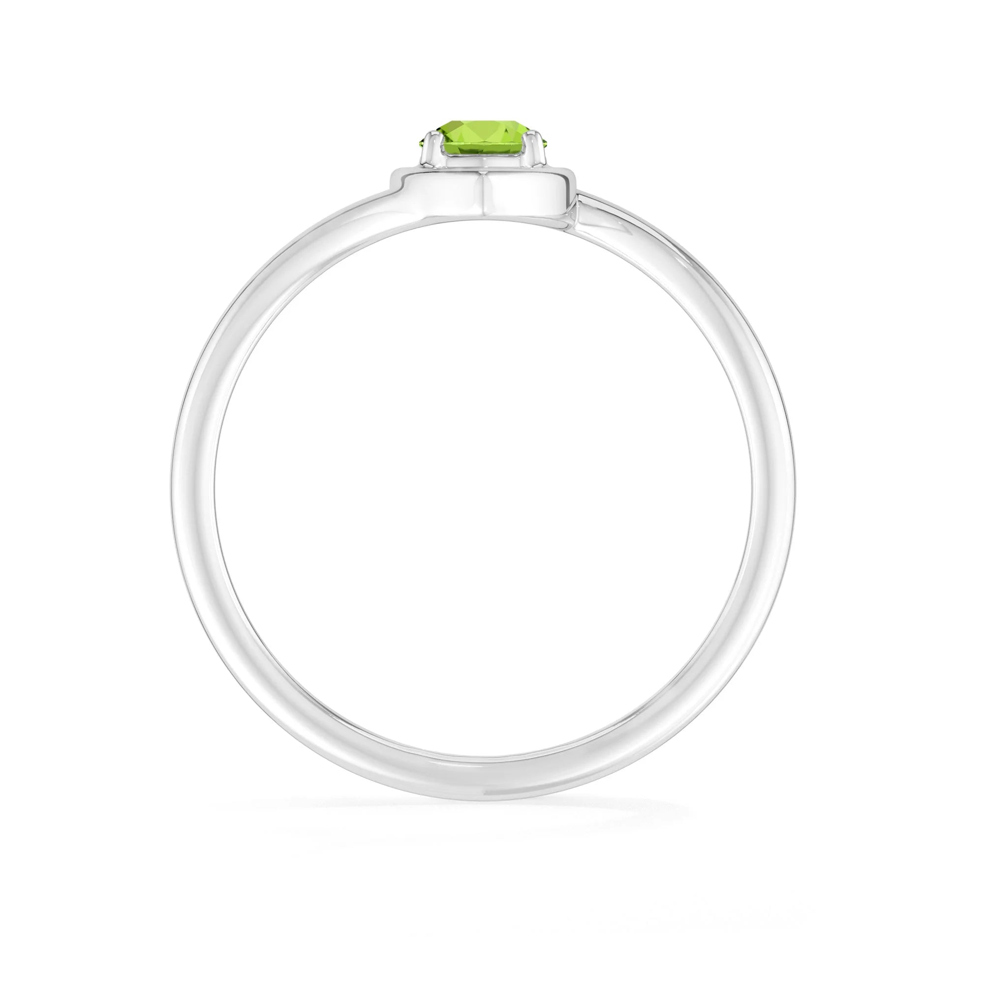 natural peridot ring for women in sterling silver