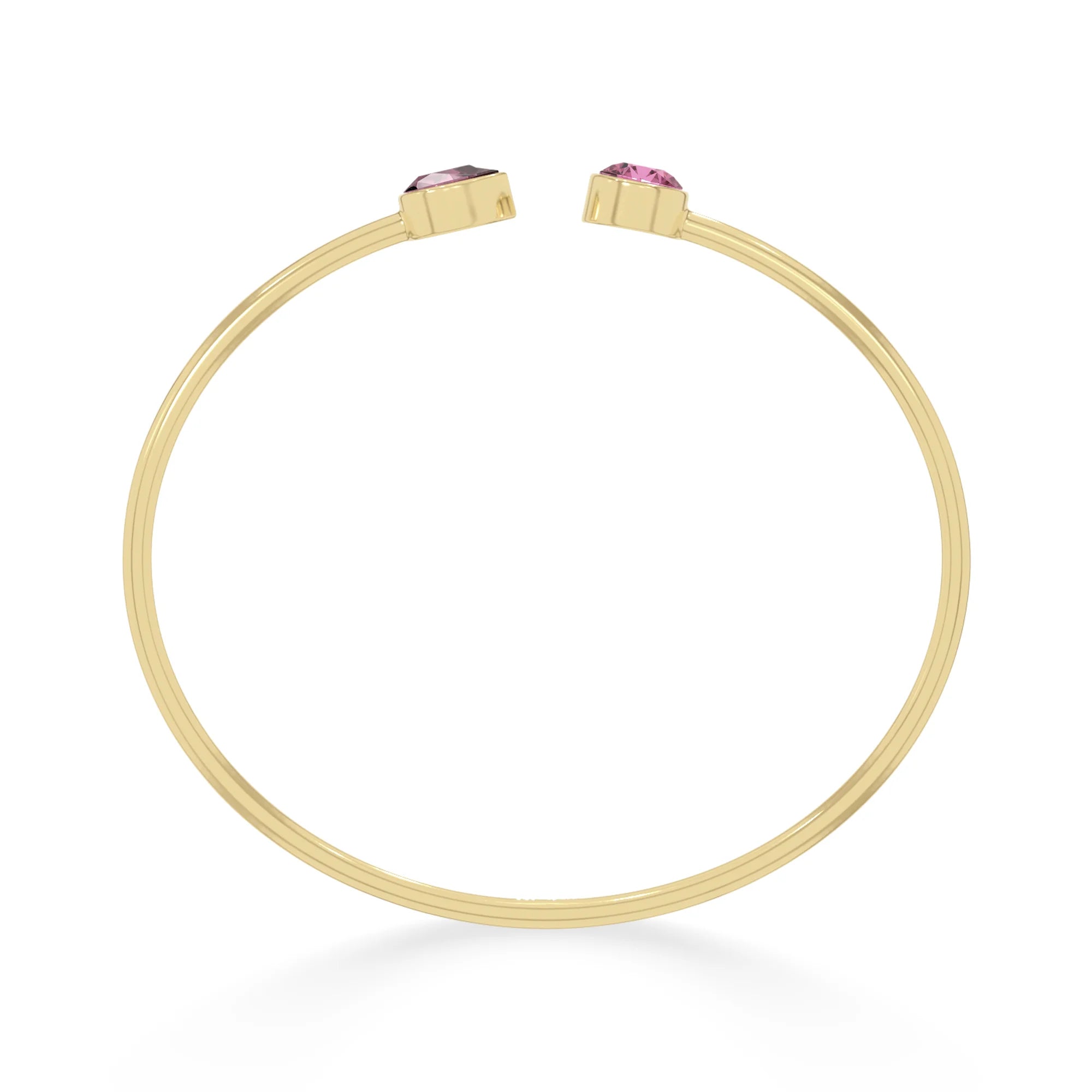 pink tourmaline cut bracelet