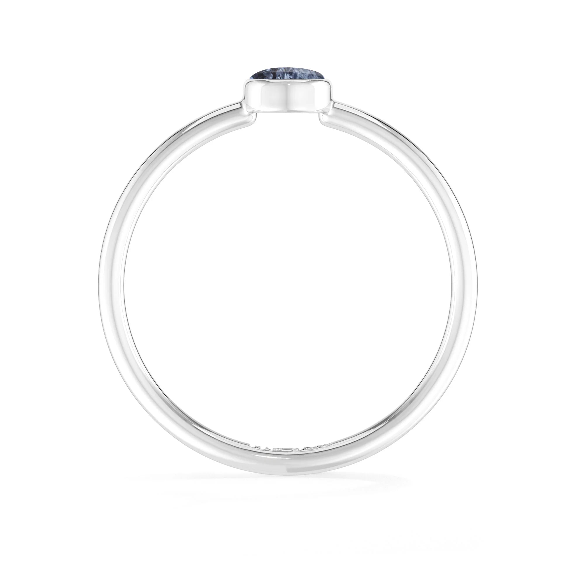 pietersite stackable bezel-set ring
