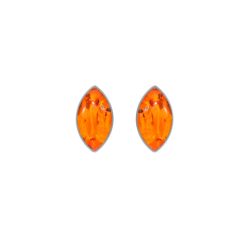 amber cab pear earrings