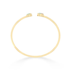 Natural Cab Ethiopian Opal Pear-Round Shape Twister Bracelets for Women in 18K Gold Vermeil