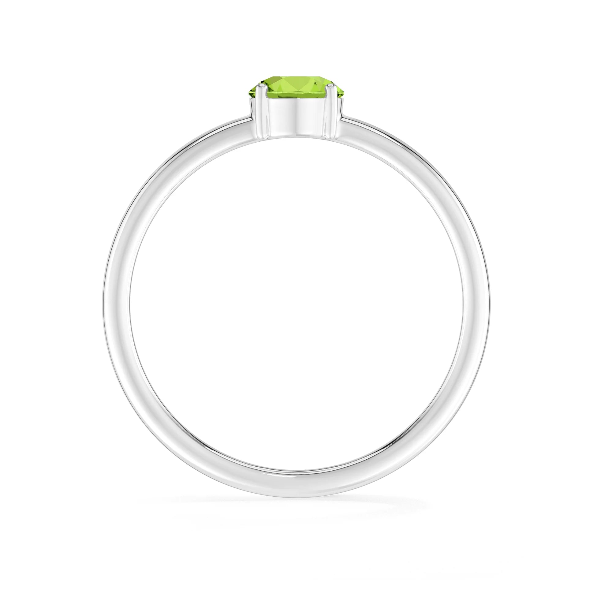 peridot stackable prong-set ring