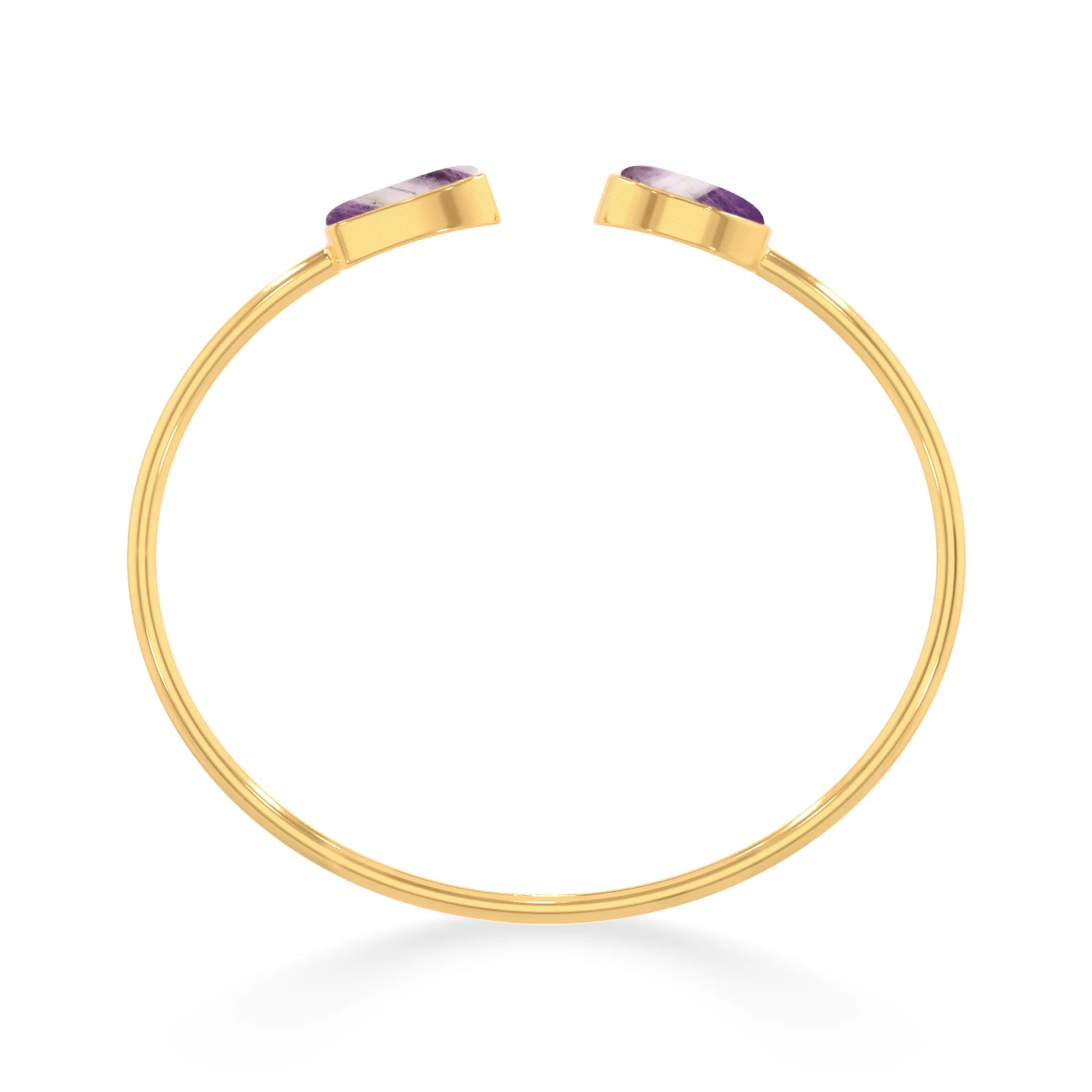 chevron amethyst cab bracelet