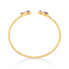 chevron amethyst cab bracelet