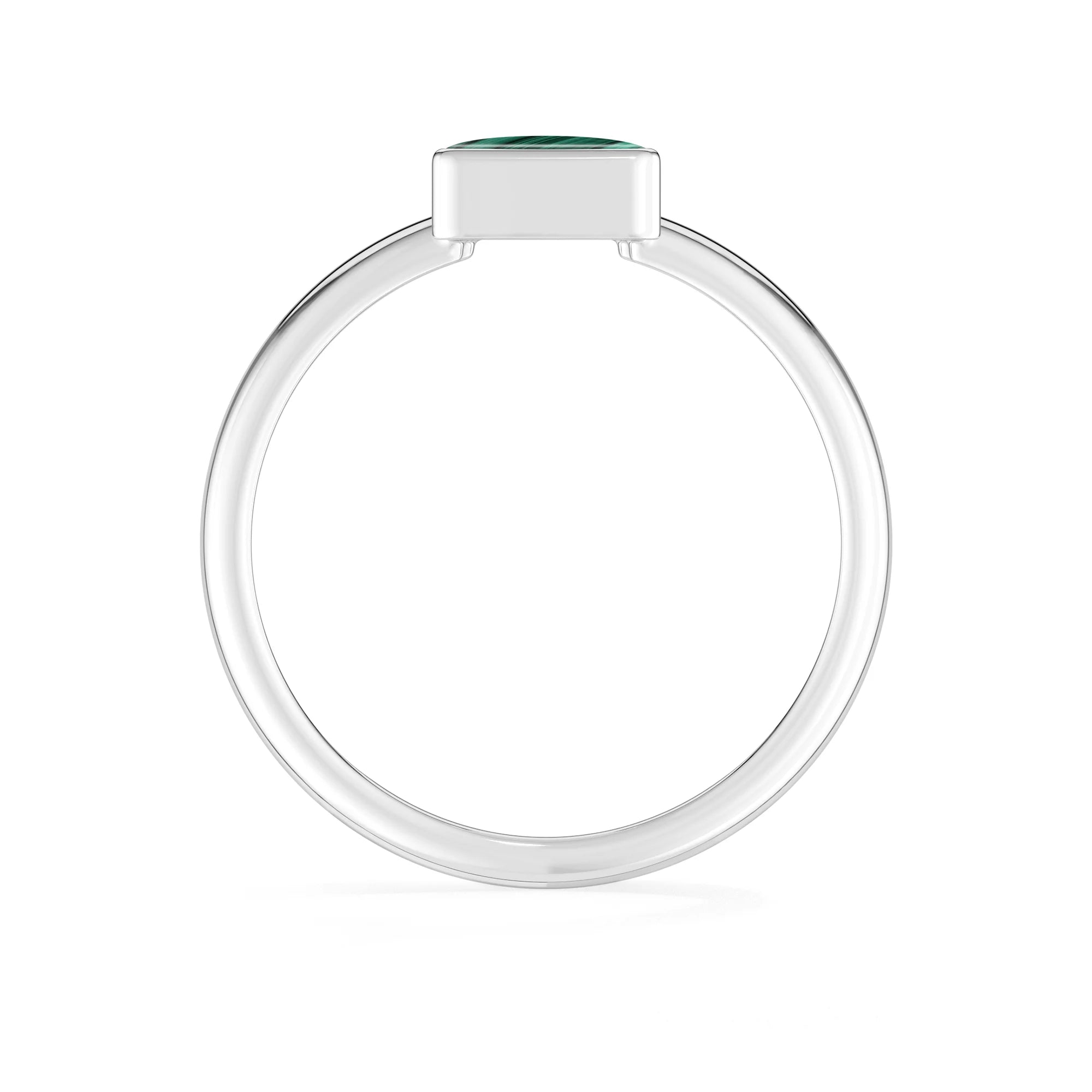 malachite bezel-set ring