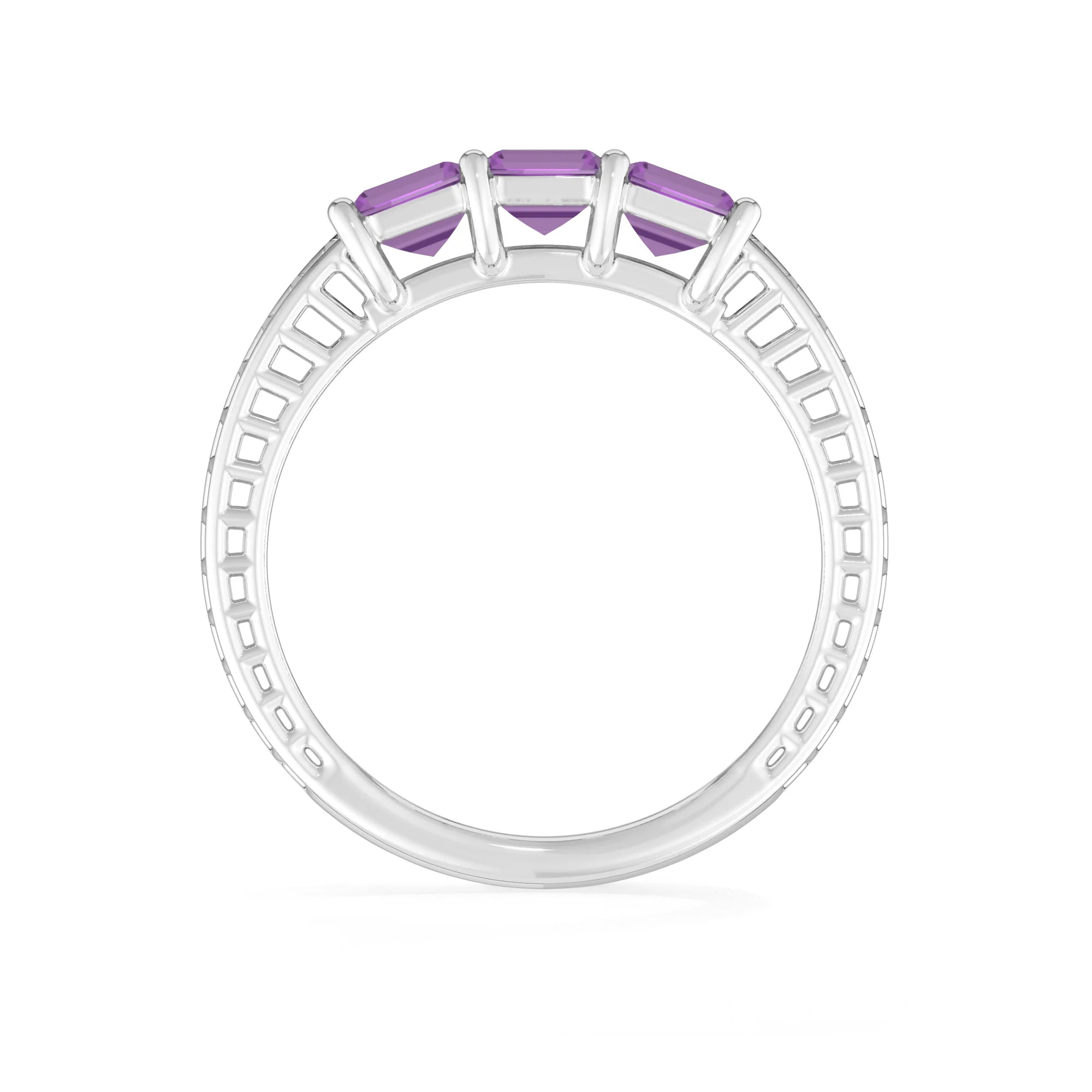 amethyst prong-set ring
