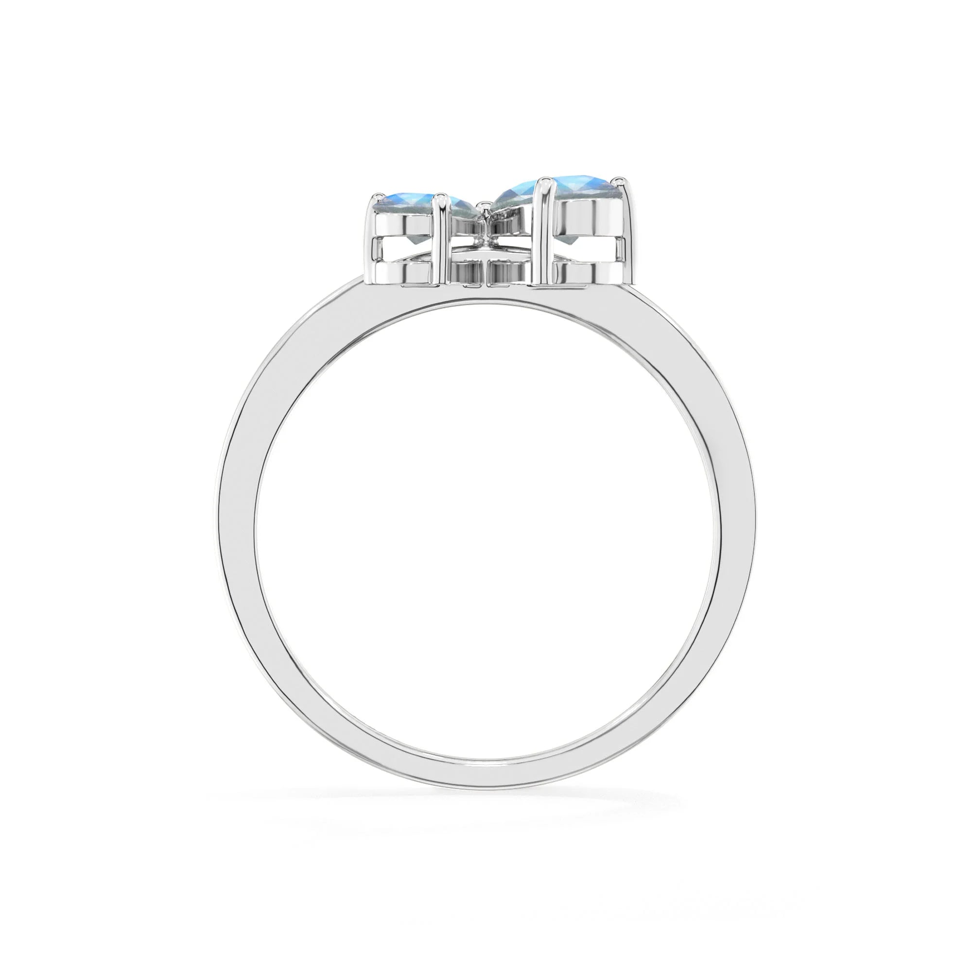 labradorite stackable prong-set ring
