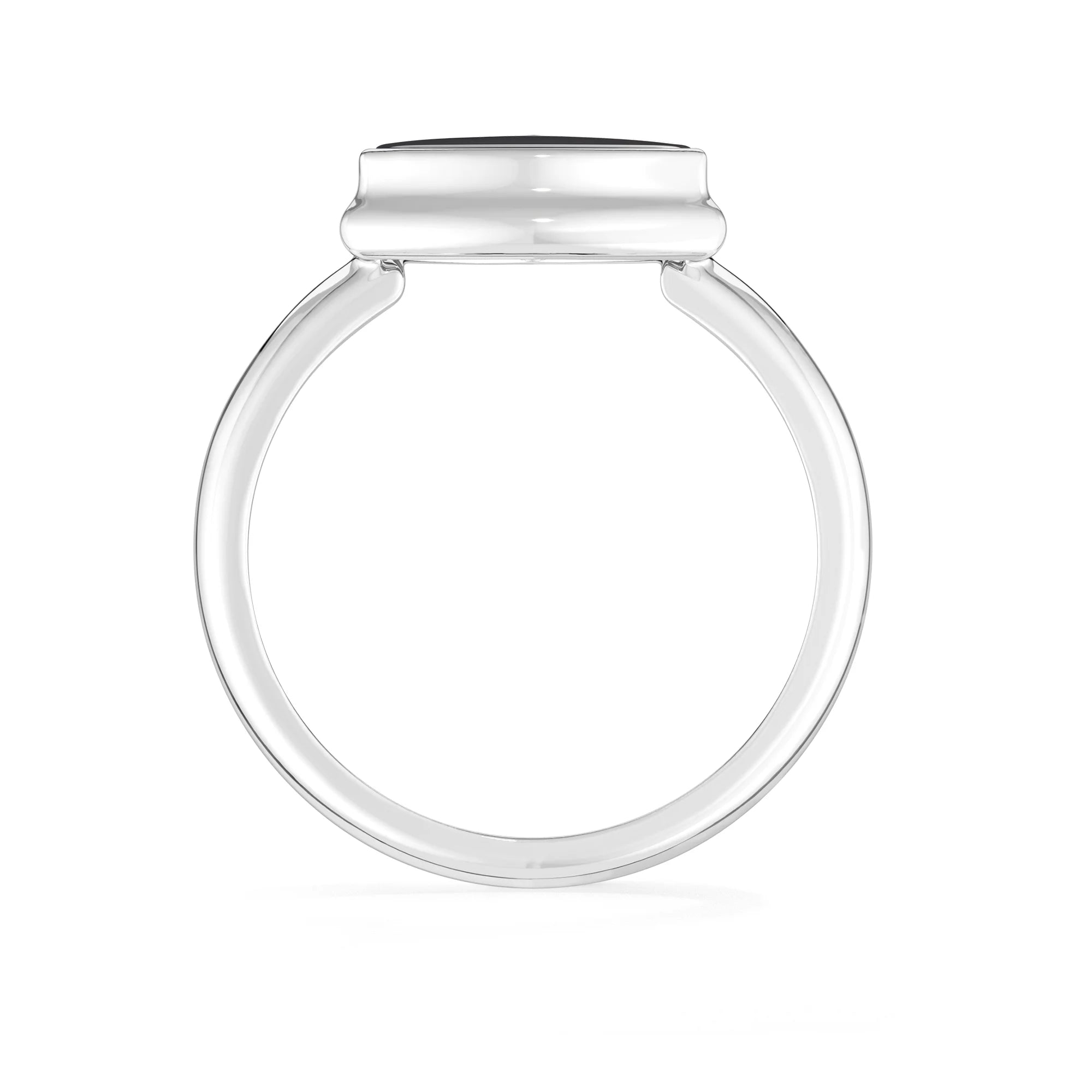 shungite bezel-set ring
