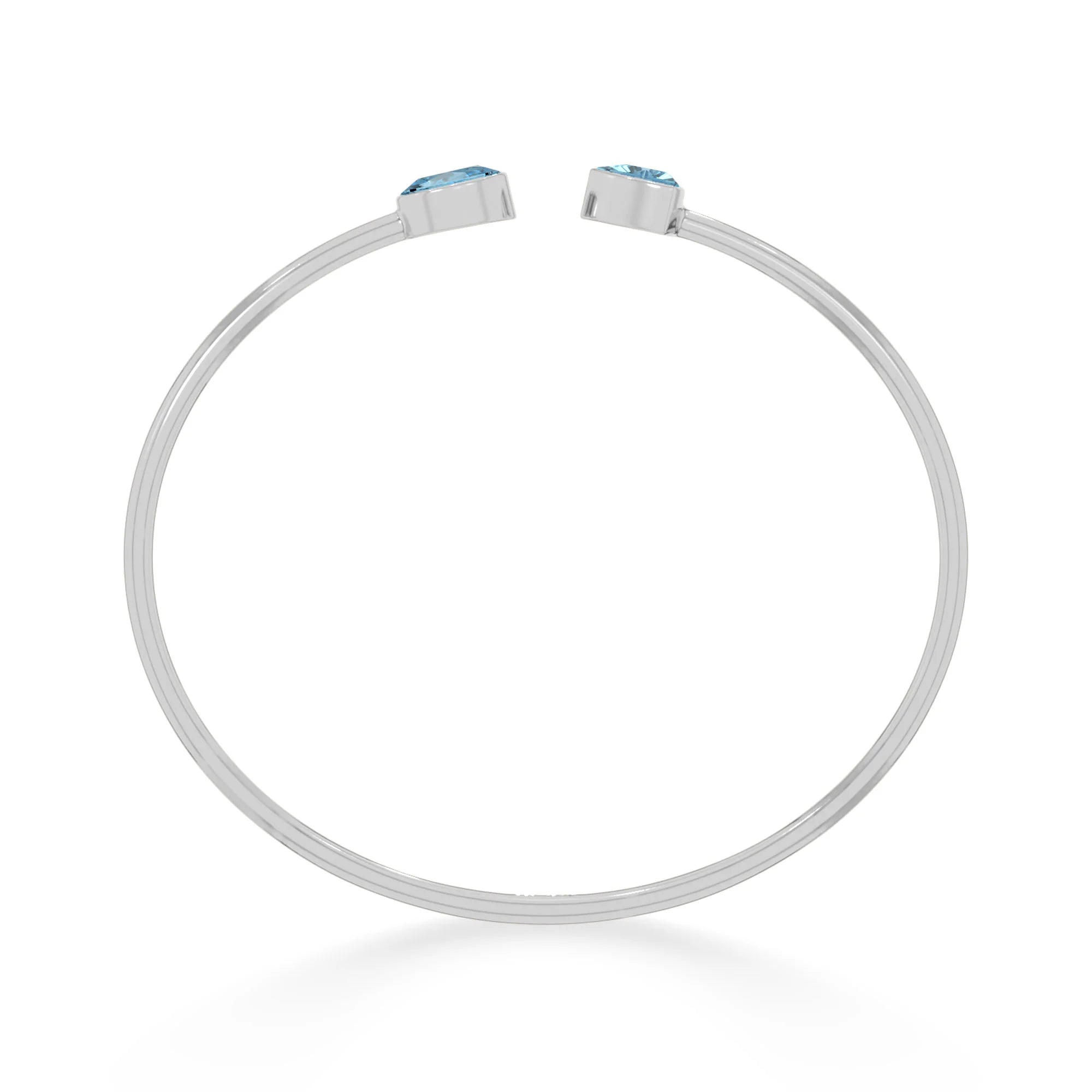 swiss blue topaz cut bracelet