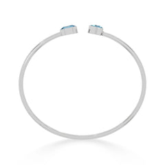 swiss blue topaz cut bracelet