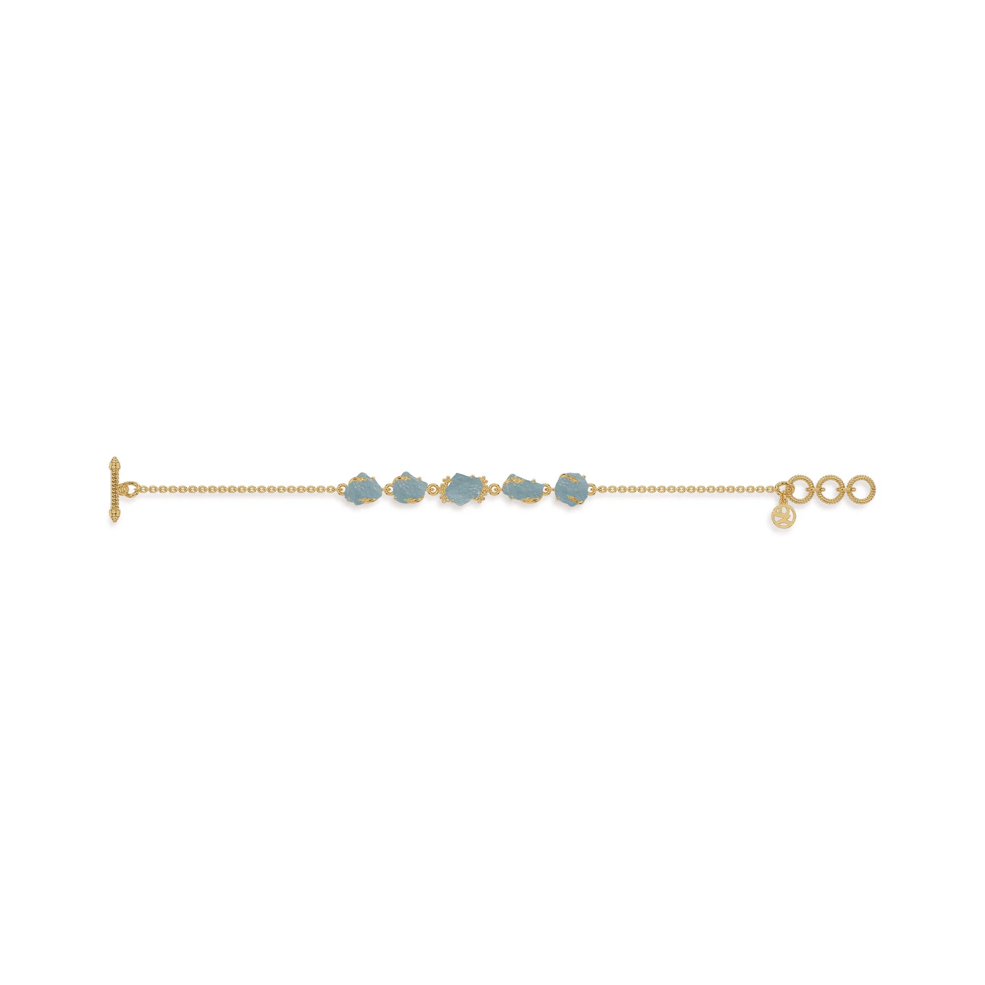 aquamarine rough bracelet