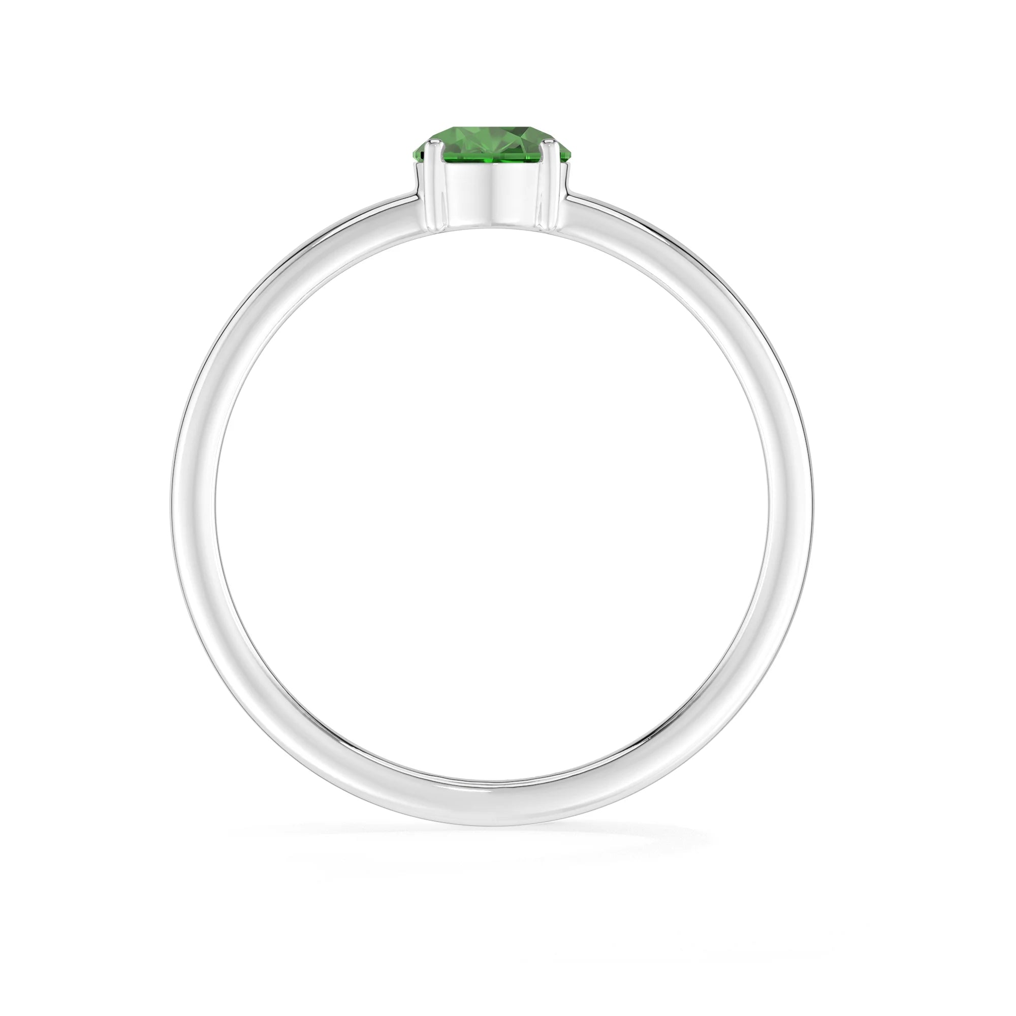 chrome diopside stackable prong-set ring