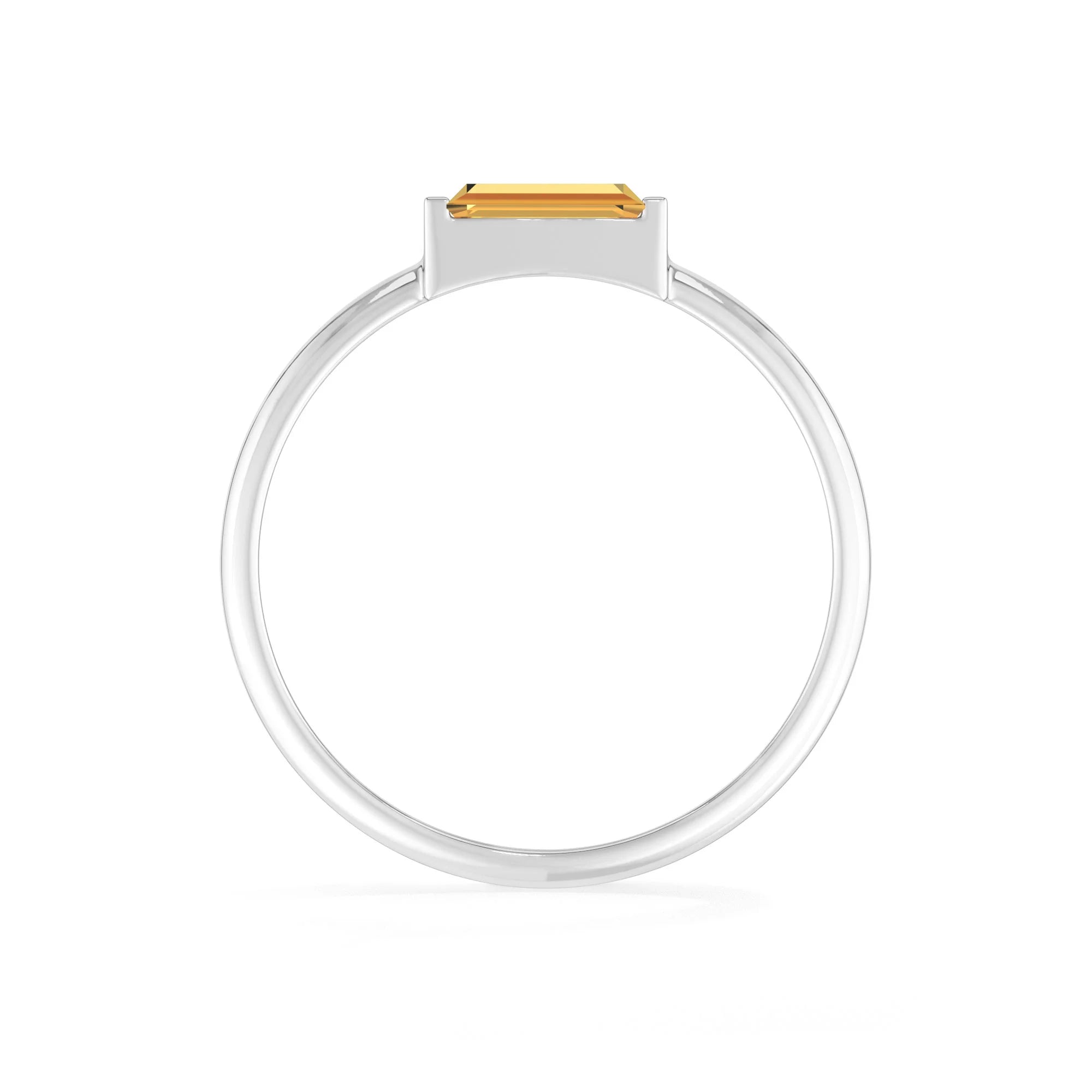 citrine bezel-set ring
