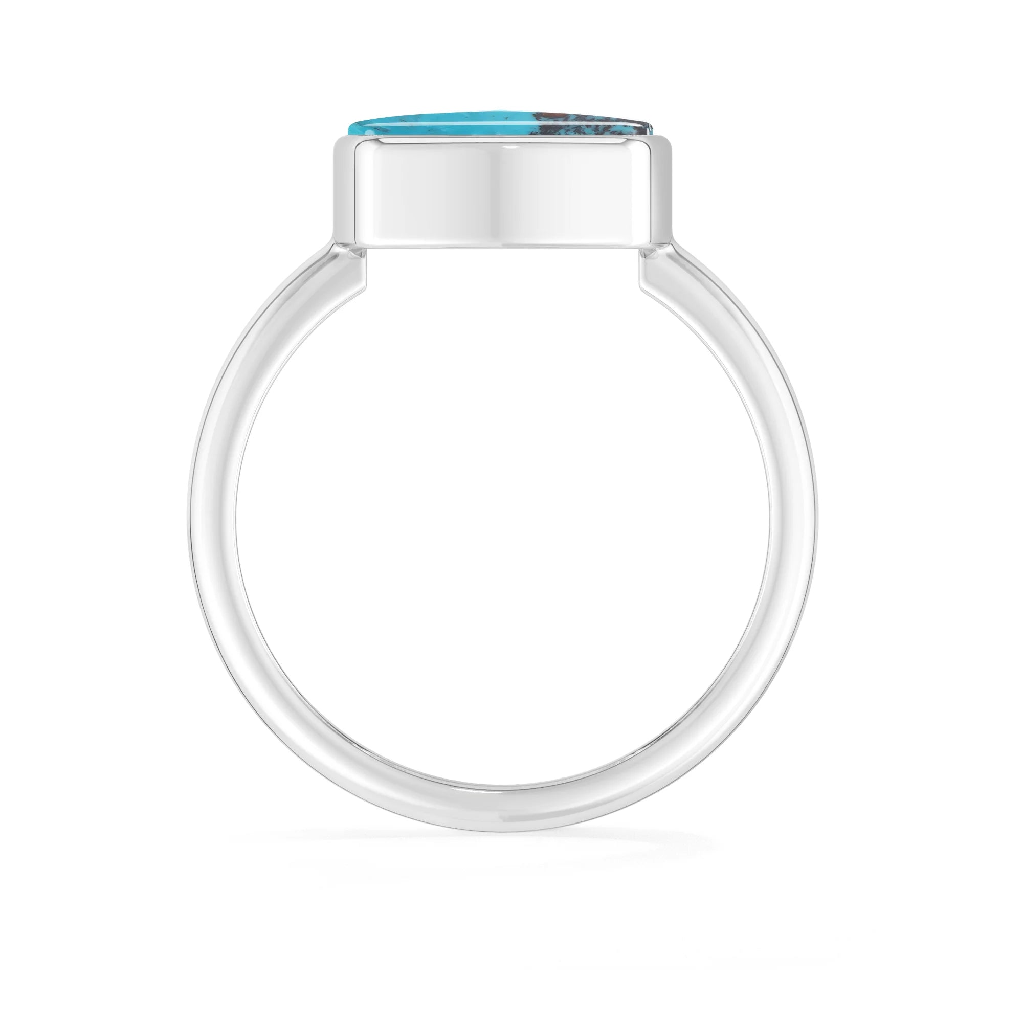 shattuckite bezel-set ring