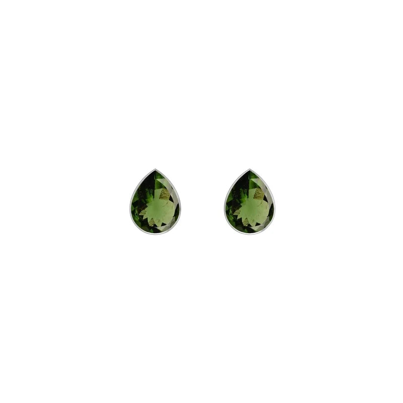 moldavite earrings 