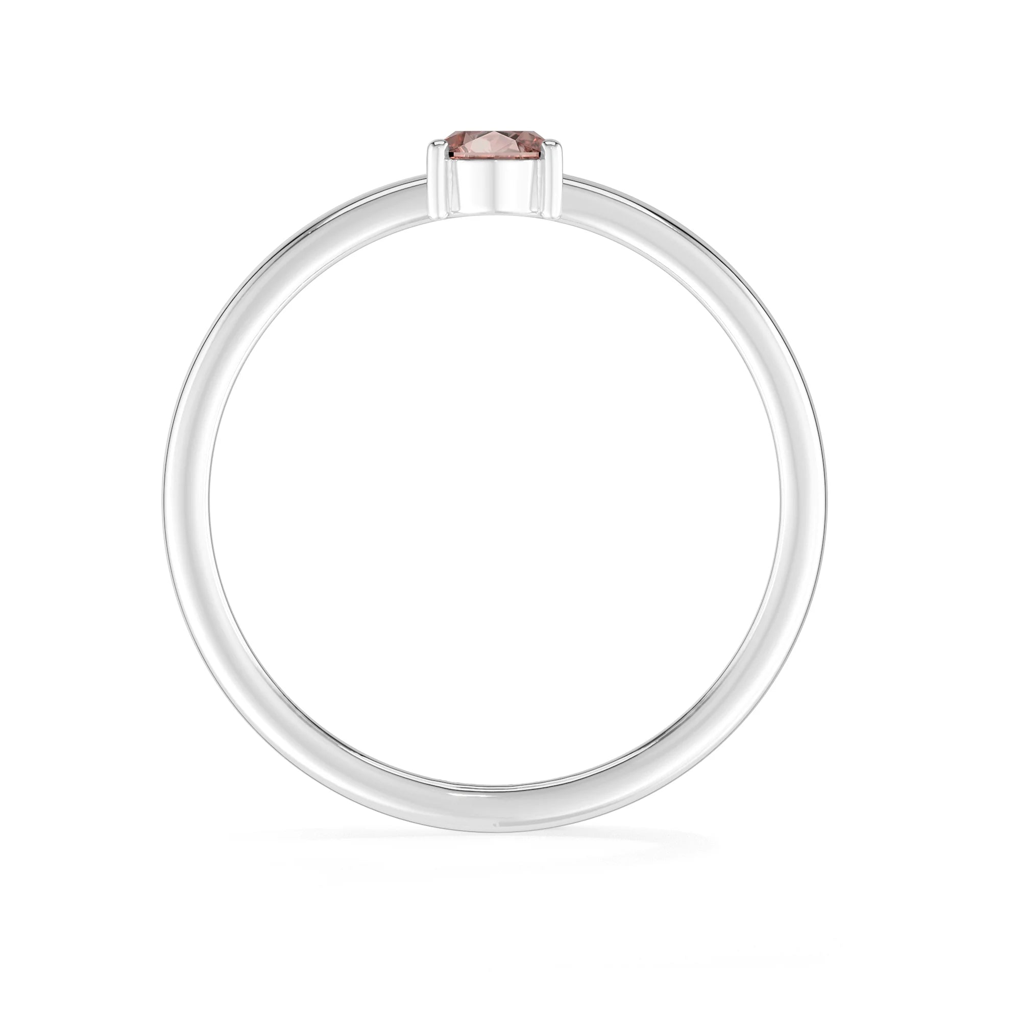 morganite stackable prong-set ring