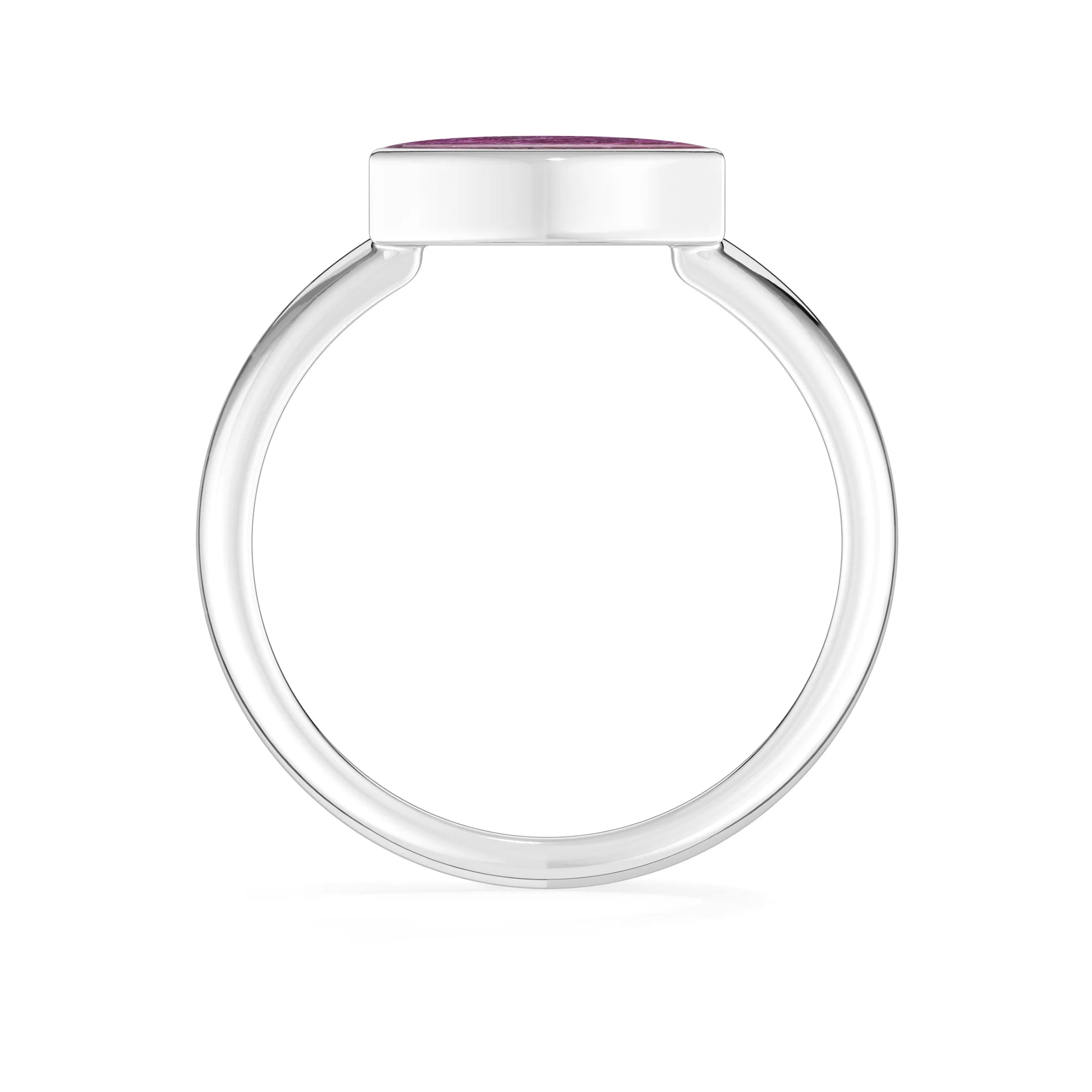 ruby-zoisite bezel-set ring
