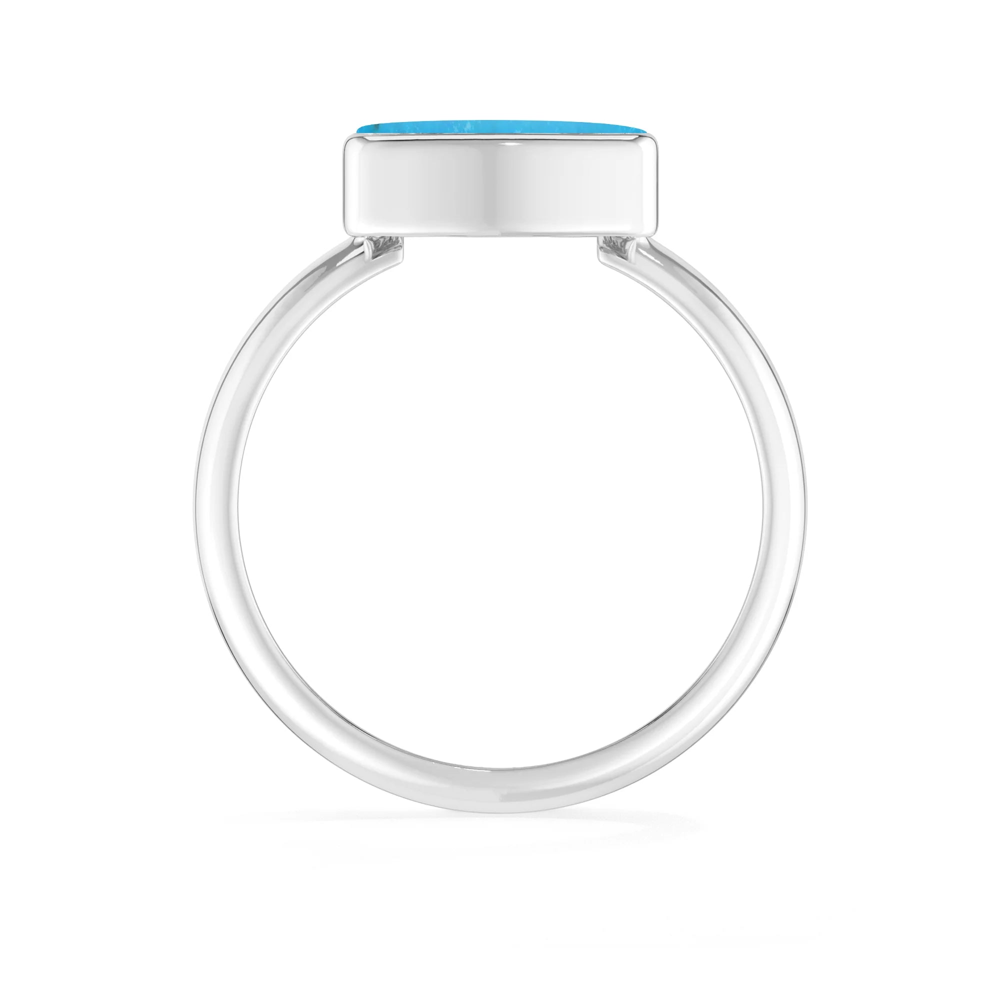 turquoise bezel-set ring